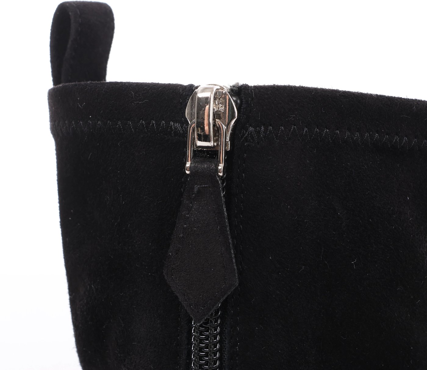 Hermès Florence Suede Boots in Black 222045Z, Size EU 37