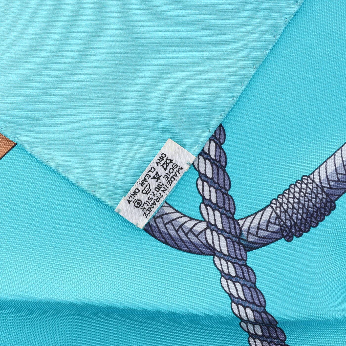 Hermès Carré 90 "Clic Clac" Scarf Silk in Blue x Yellow