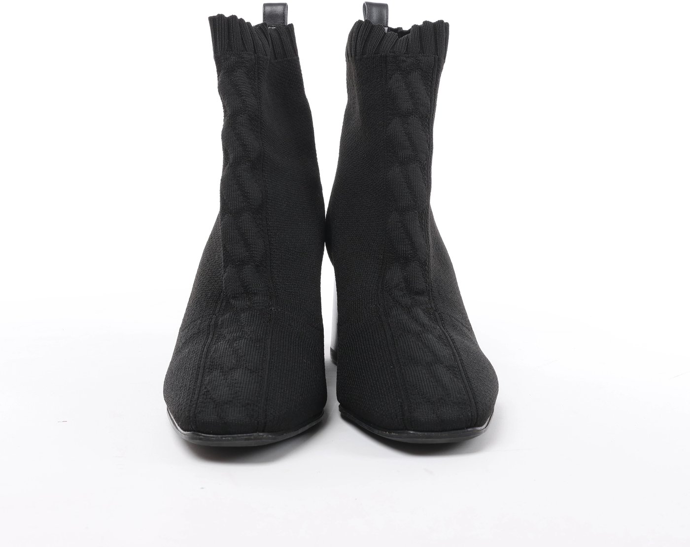 Hermès Volver Leather x Fabric Ankle Boots in Black 192034Z, Size EU 37