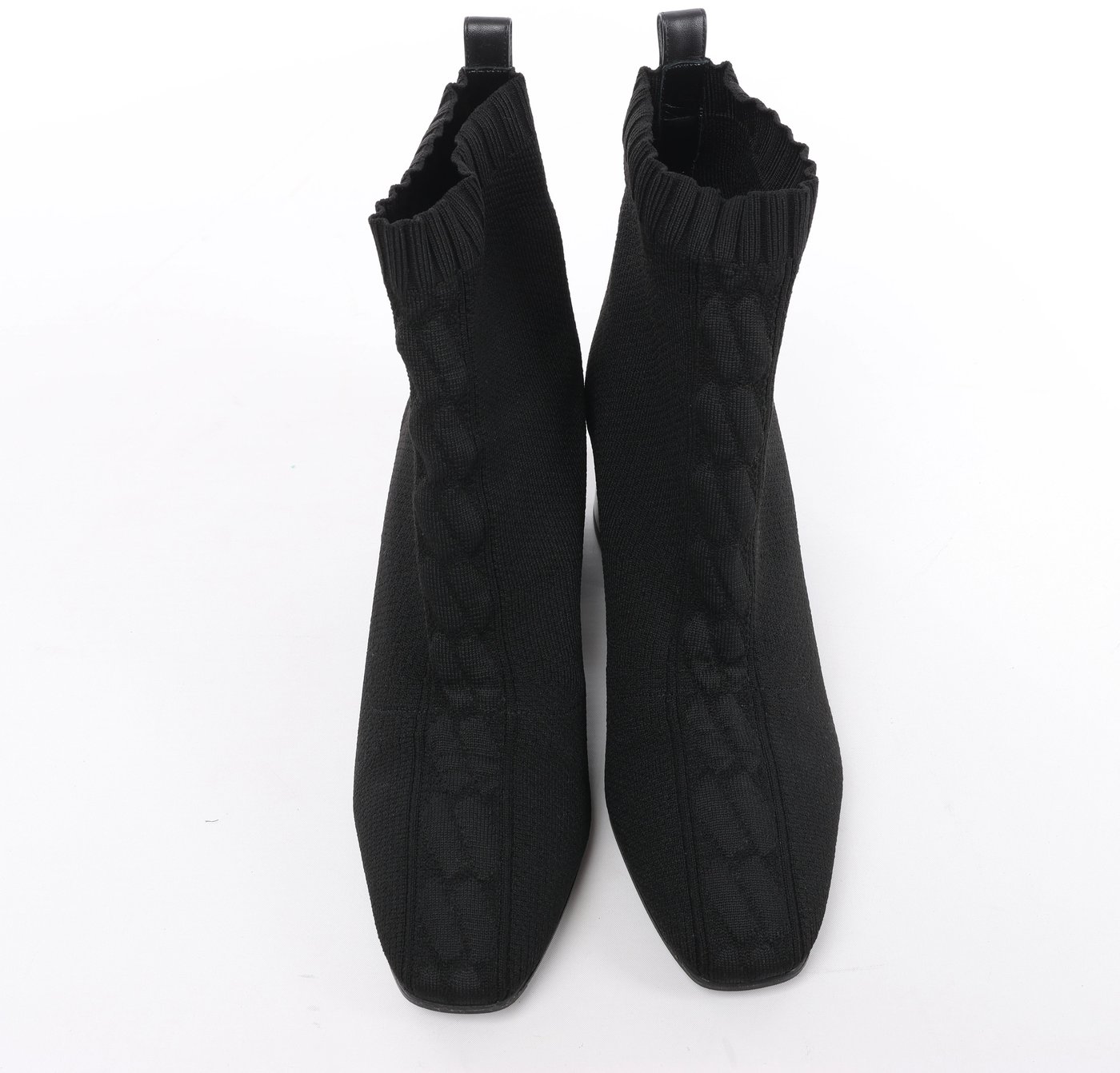 Hermès Volver Leather x Fabric Ankle Boots in Black 192034Z, Size EU 37