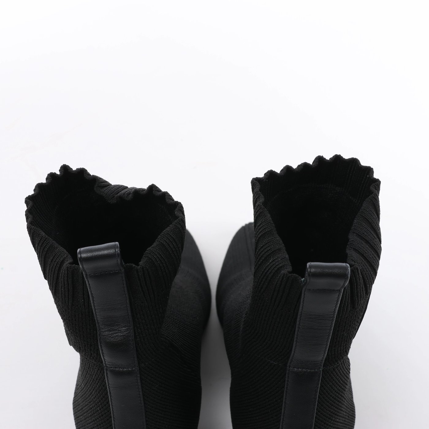 Hermès Volver Leather x Fabric Ankle Boots in Black 192034Z, Size EU 37