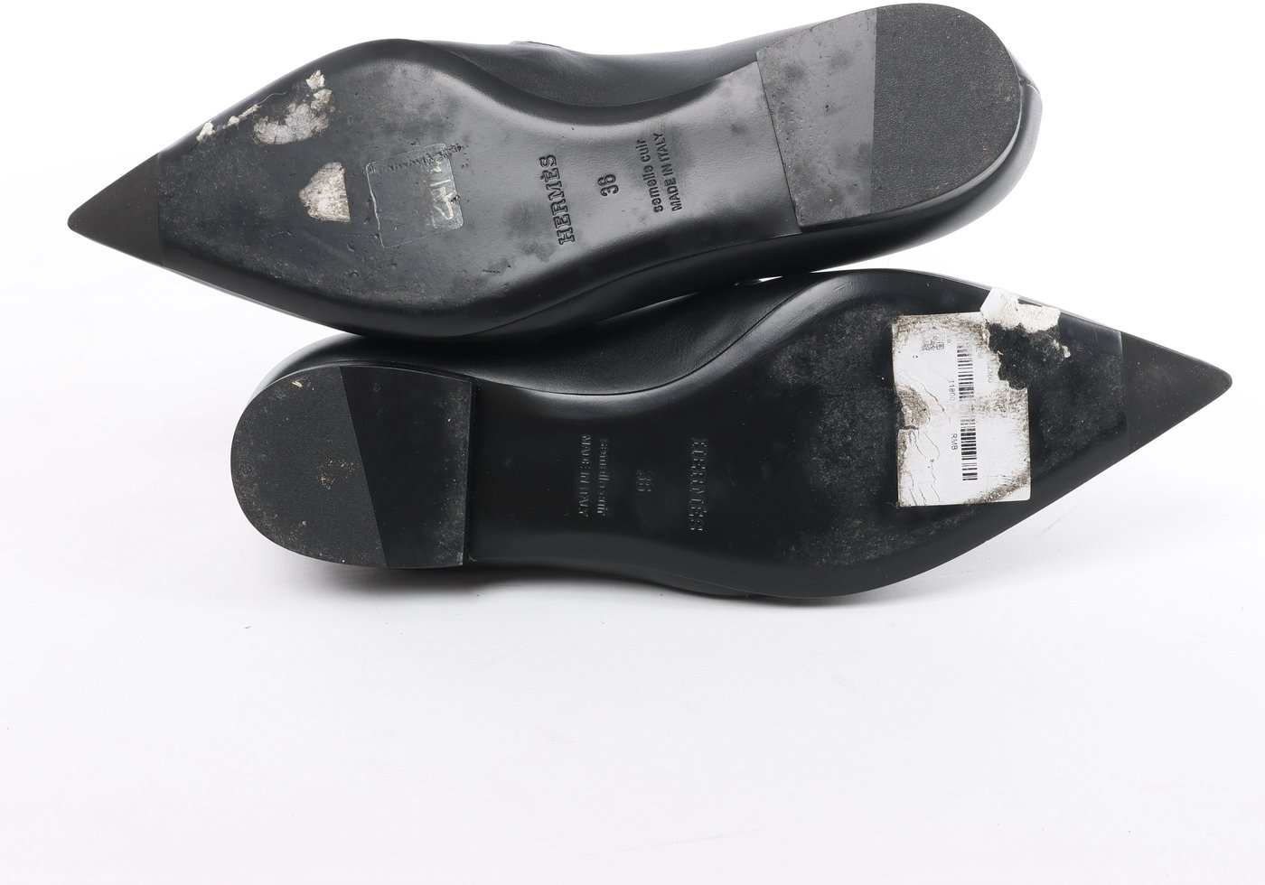 Hermès Kelly 25SS Leather Ballet Flat in Black 251002Z, Size EU 36