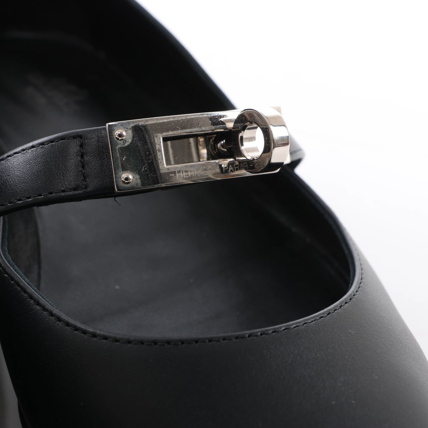 Hermès Kelly 25SS Leather Ballet Flat in Black 251002Z, Size EU 36
