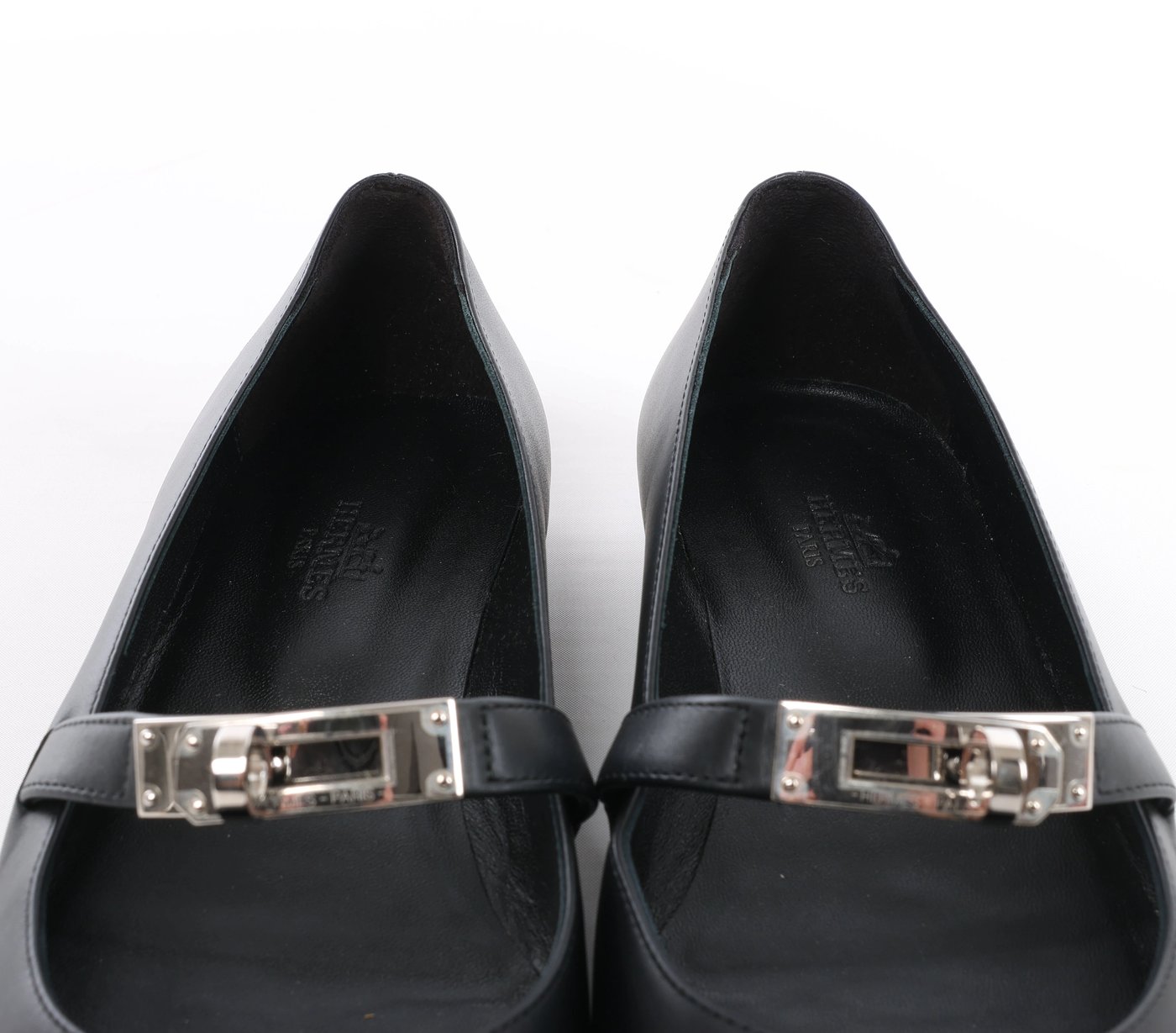 Hermès Kelly 25SS Leather Ballet Flat in Black 251002Z, Size EU 36