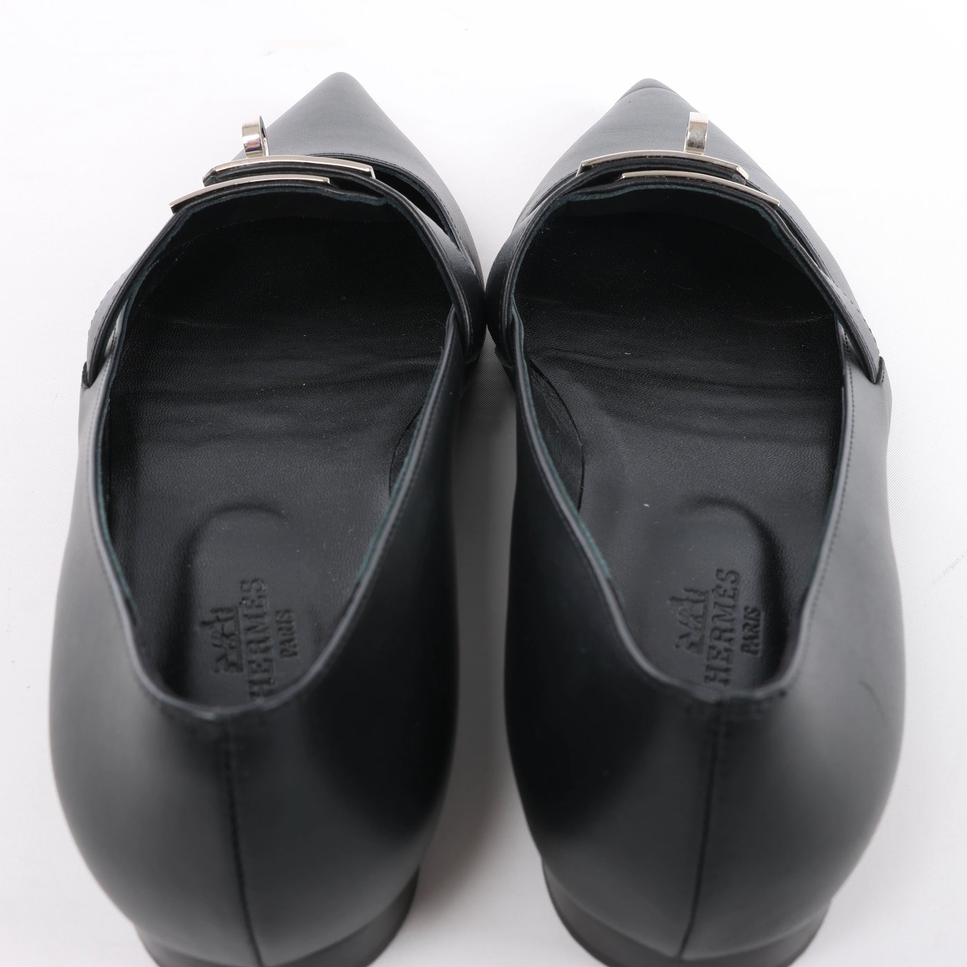 Hermès Kelly 25SS Leather Ballet Flat in Black 251002Z, Size EU 36