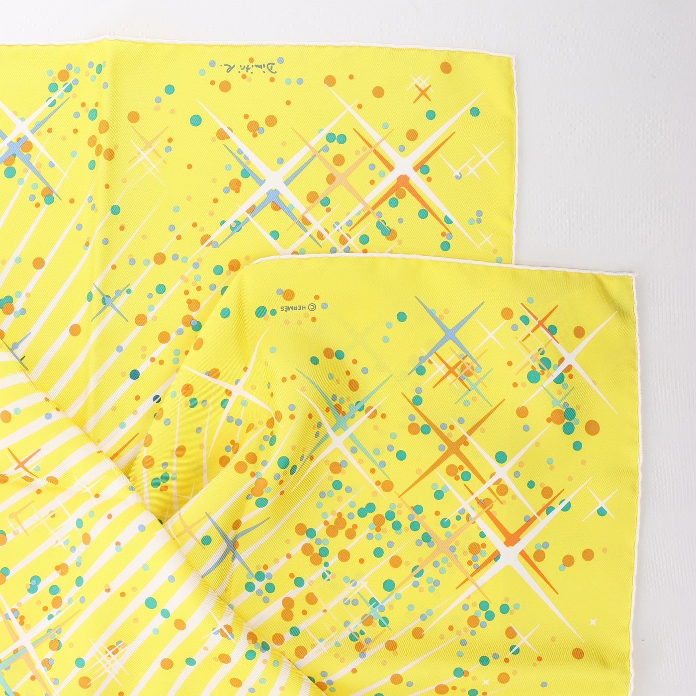 Hermès Carré 90 "Magic Kelly" Scarf Silk in Yellow