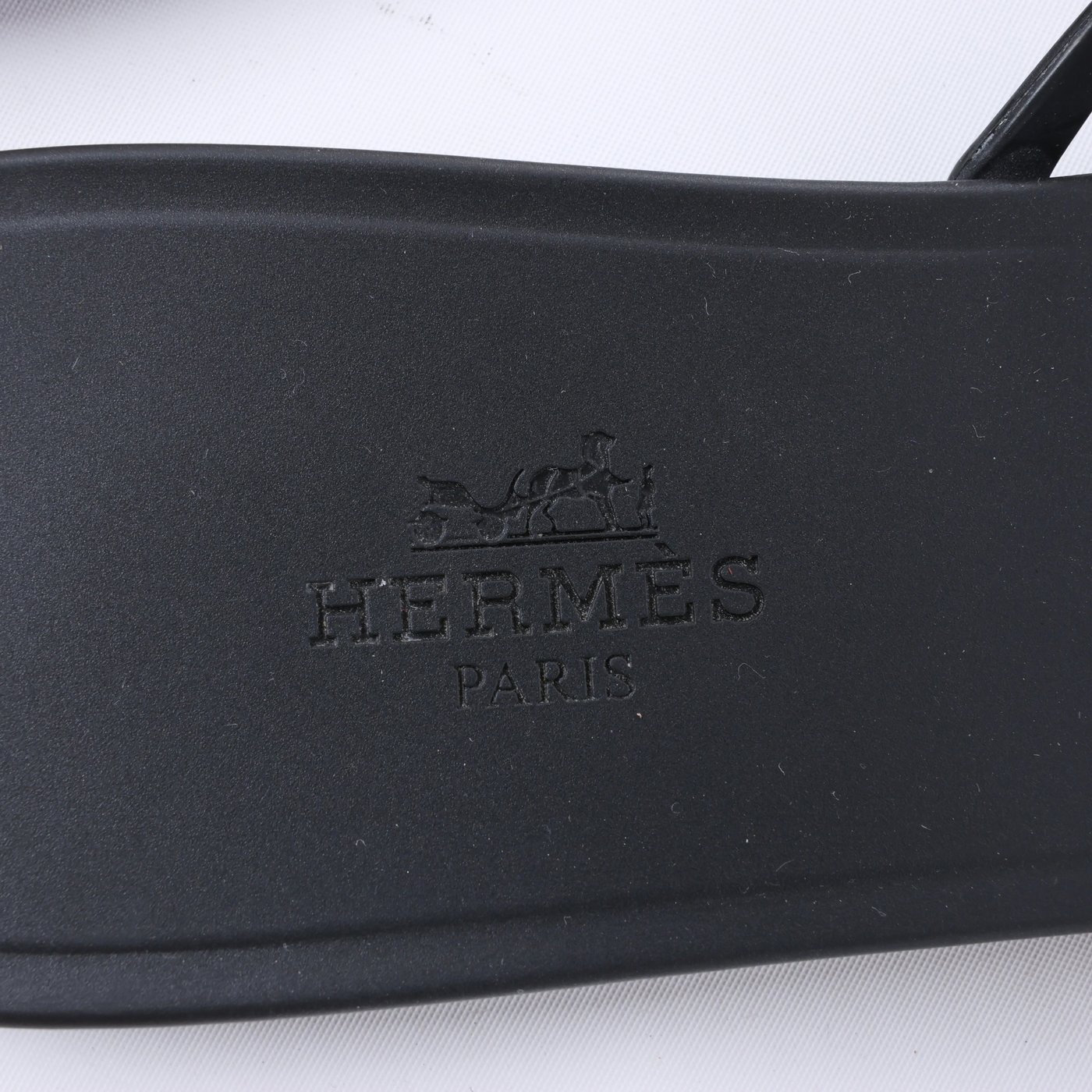 Hermès Rivage Rubber Sandals in Black 181169Z, Size EU 39