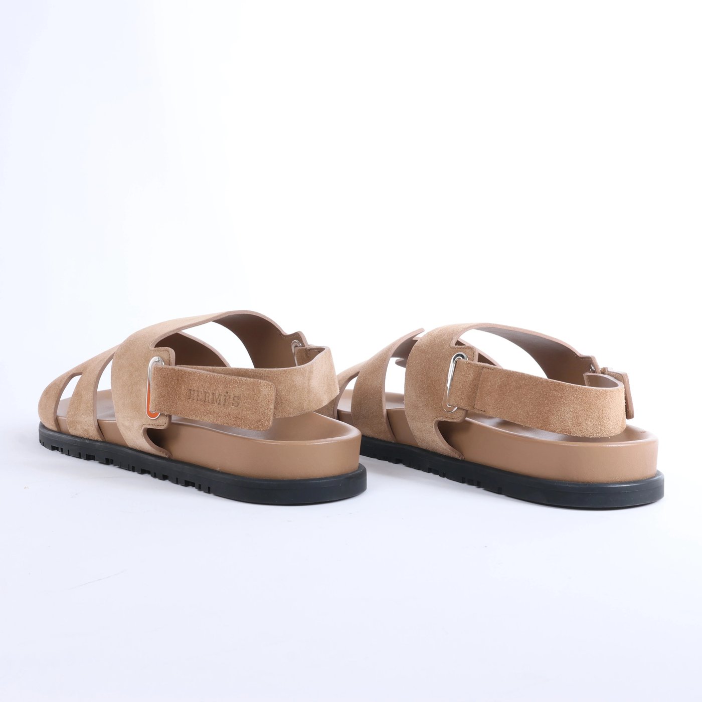 Hermès Genius Suede Sandals in Brown 191383Z, Size EU 45