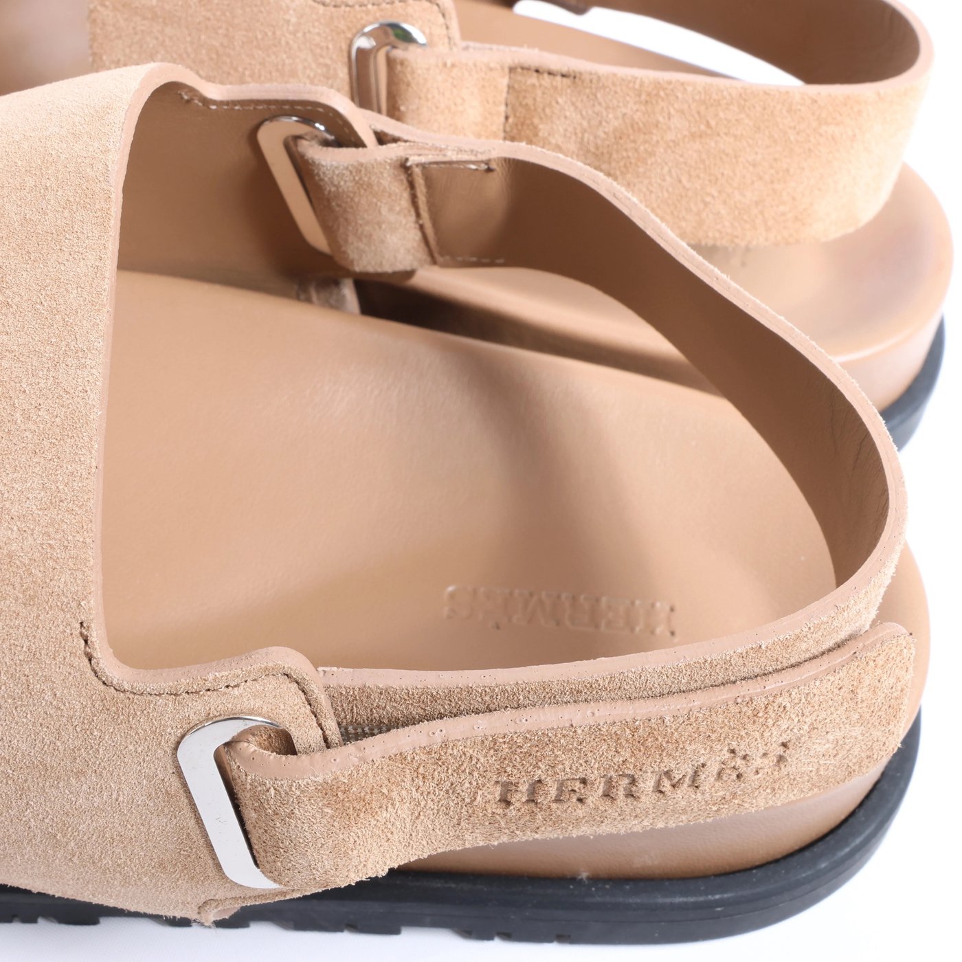 Hermès Genius Suede Sandals in Brown 191383Z, Size EU 45