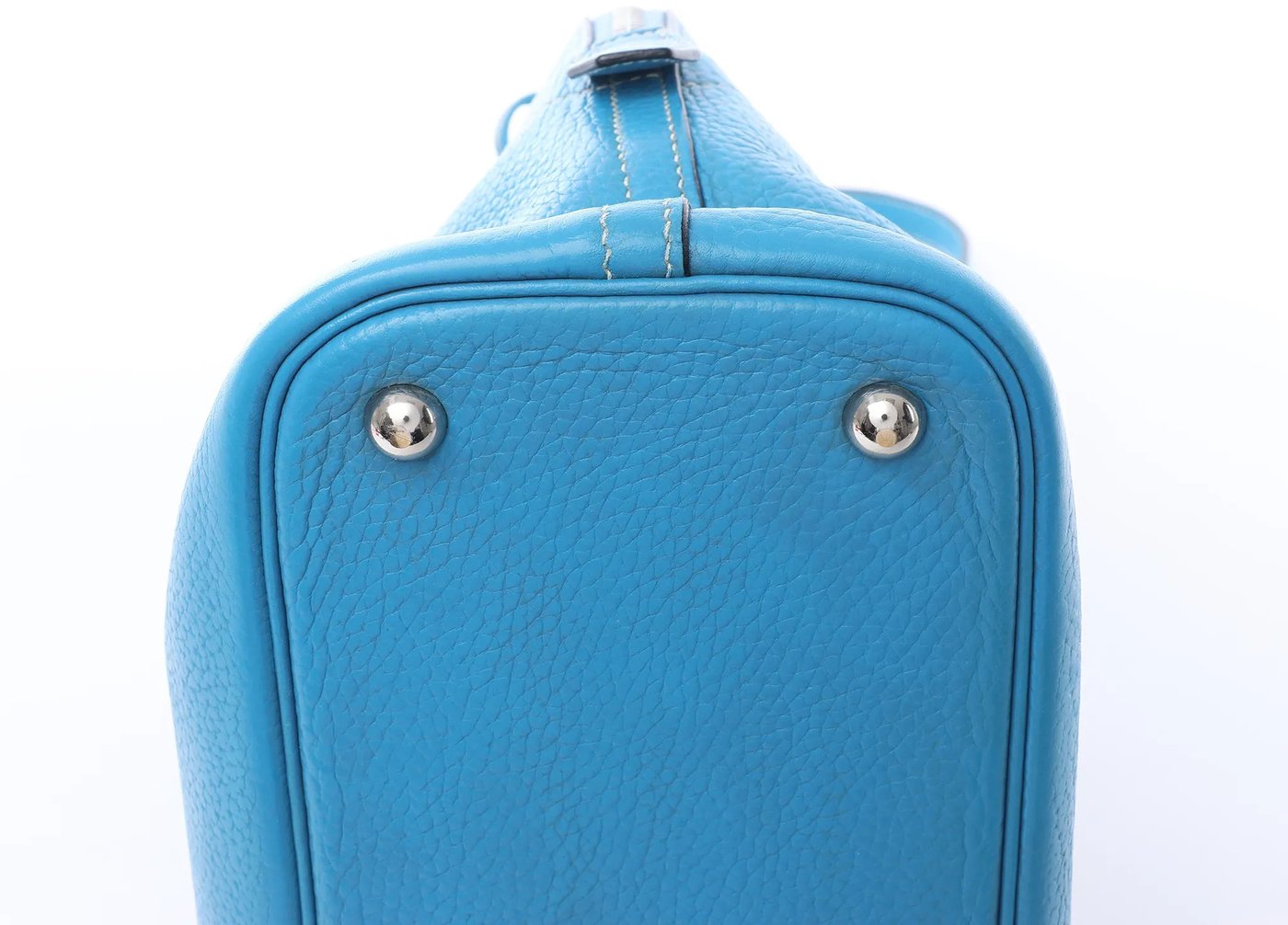 HERMES Bolide 31 Taurillon Clemence 2Way Handbag in Blue □I: 2005