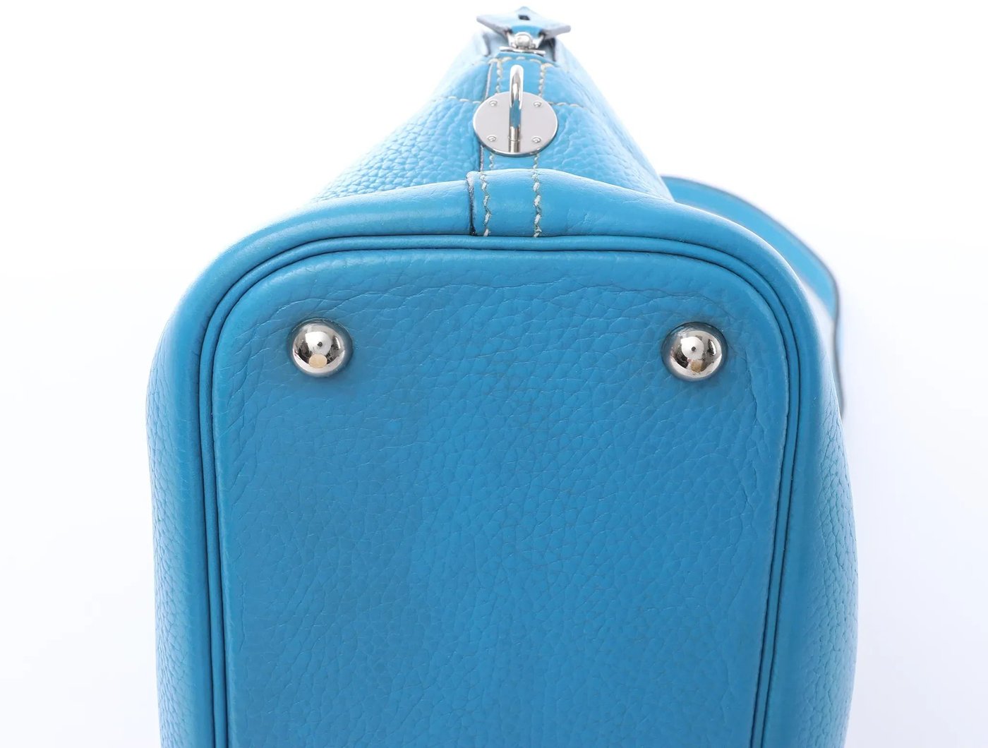 HERMES Bolide 31 Taurillon Clemence 2Way Handbag in Blue □I: 2005