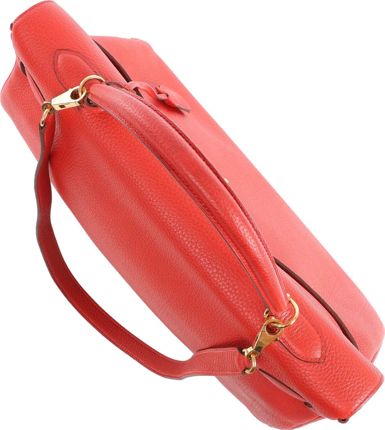 Hermes Kelly 40 Le Tournay Taurillon Clemence 2Way Handbag in Red □P:2012