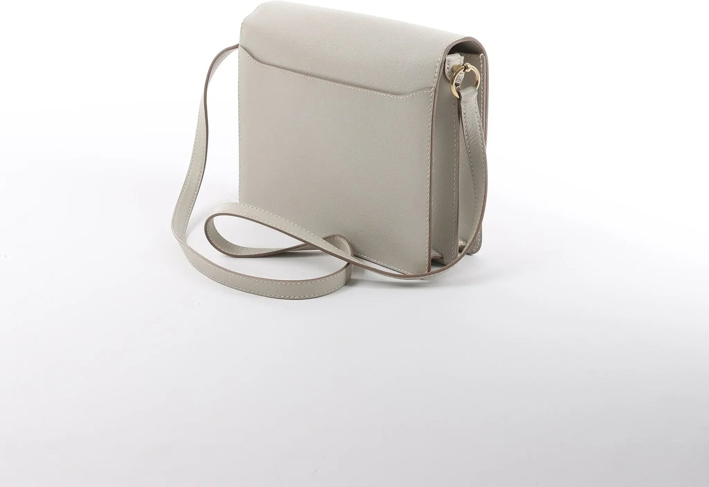 Hermes Sac Roulis 23 Evercolor Crossbody Bag in Pearl Gray C: 2018
