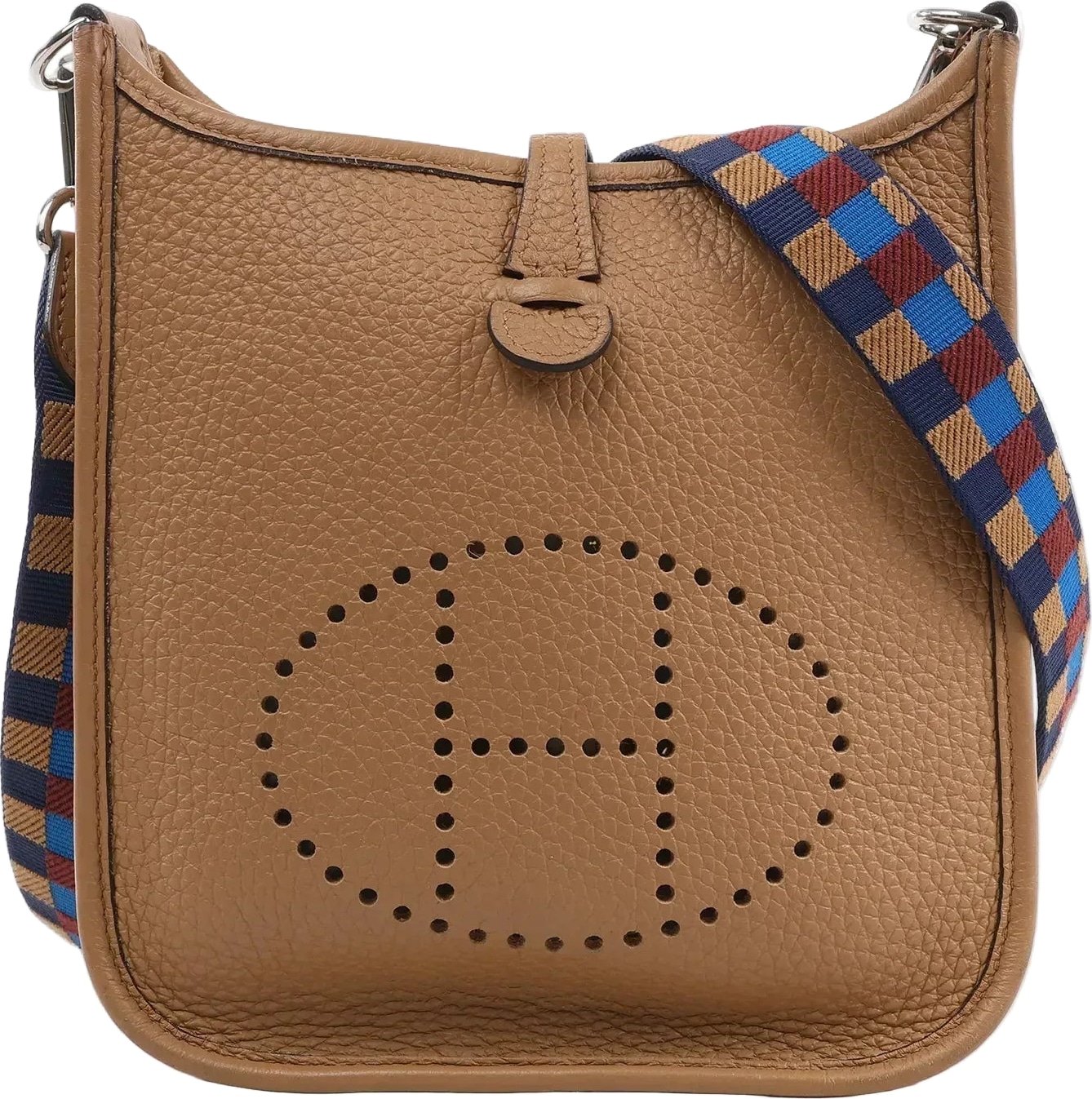 Hermès Evelyne Taurillon Clemence Maxi Quadrille TPM Chai Shoulder bag U:2022