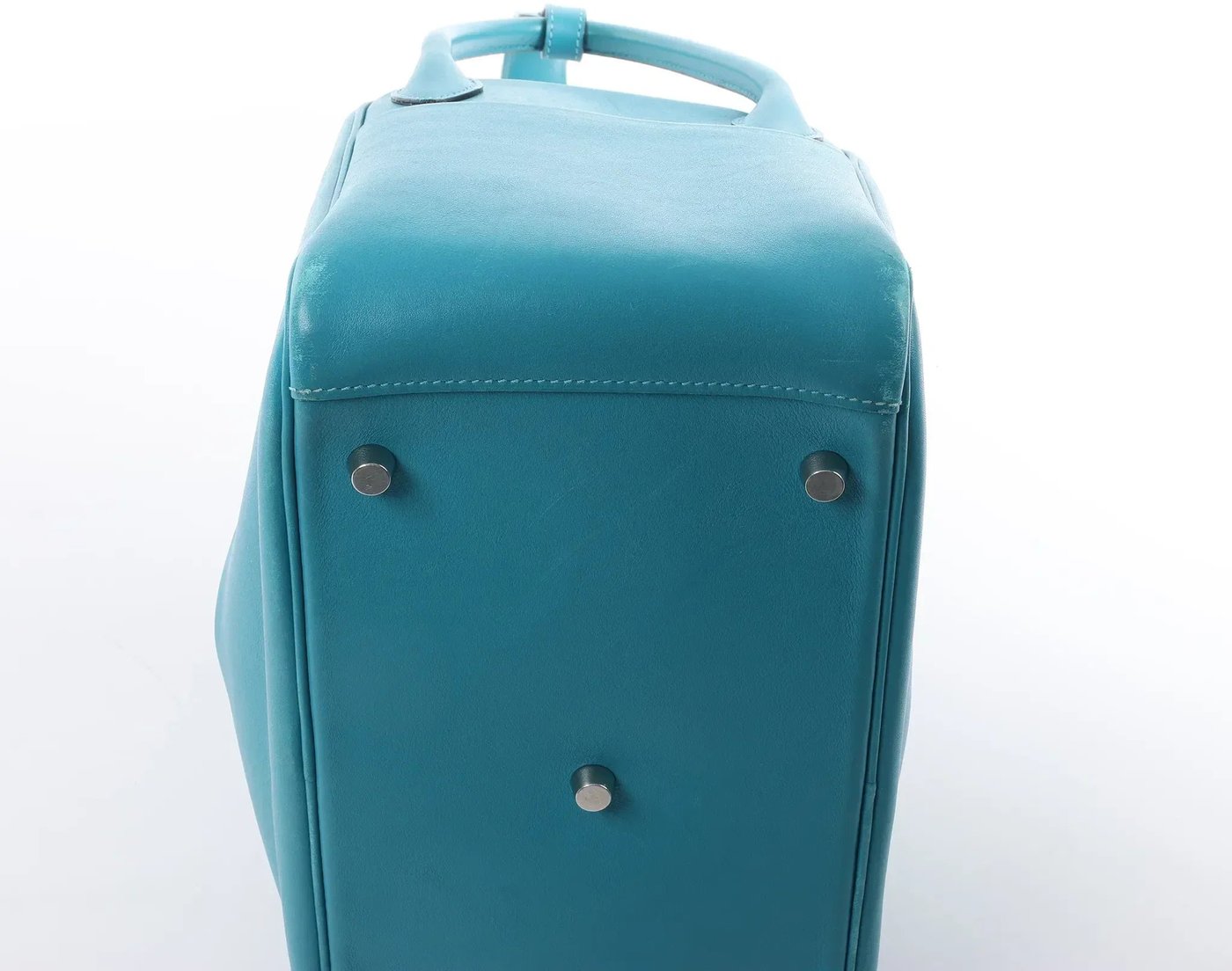 Hermes Lindy 30 Veau Swift 2Way Handbag in Turquoise □K: 2007