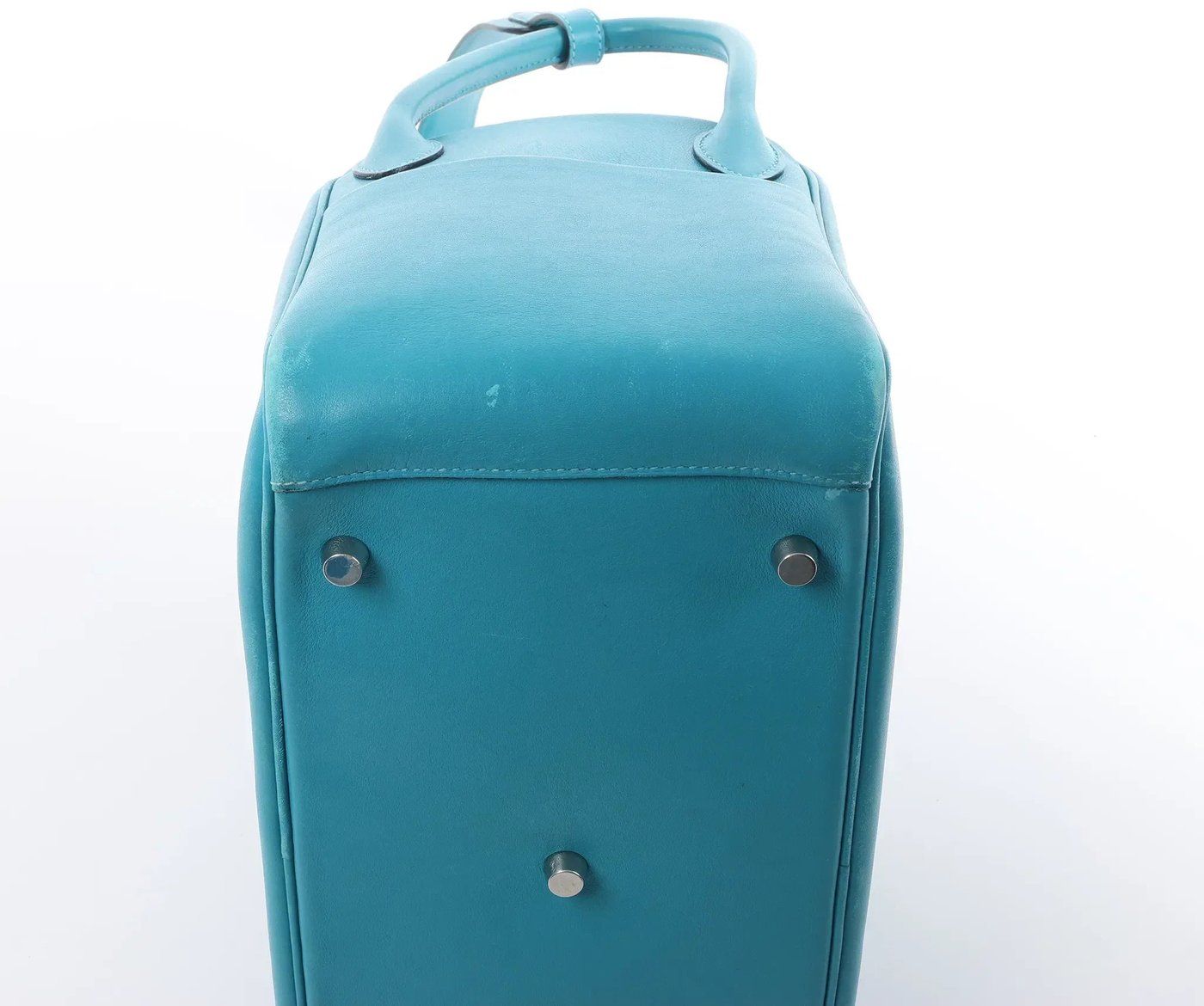 Hermes Lindy 30 Veau Swift 2Way Handbag in Turquoise □K: 2007