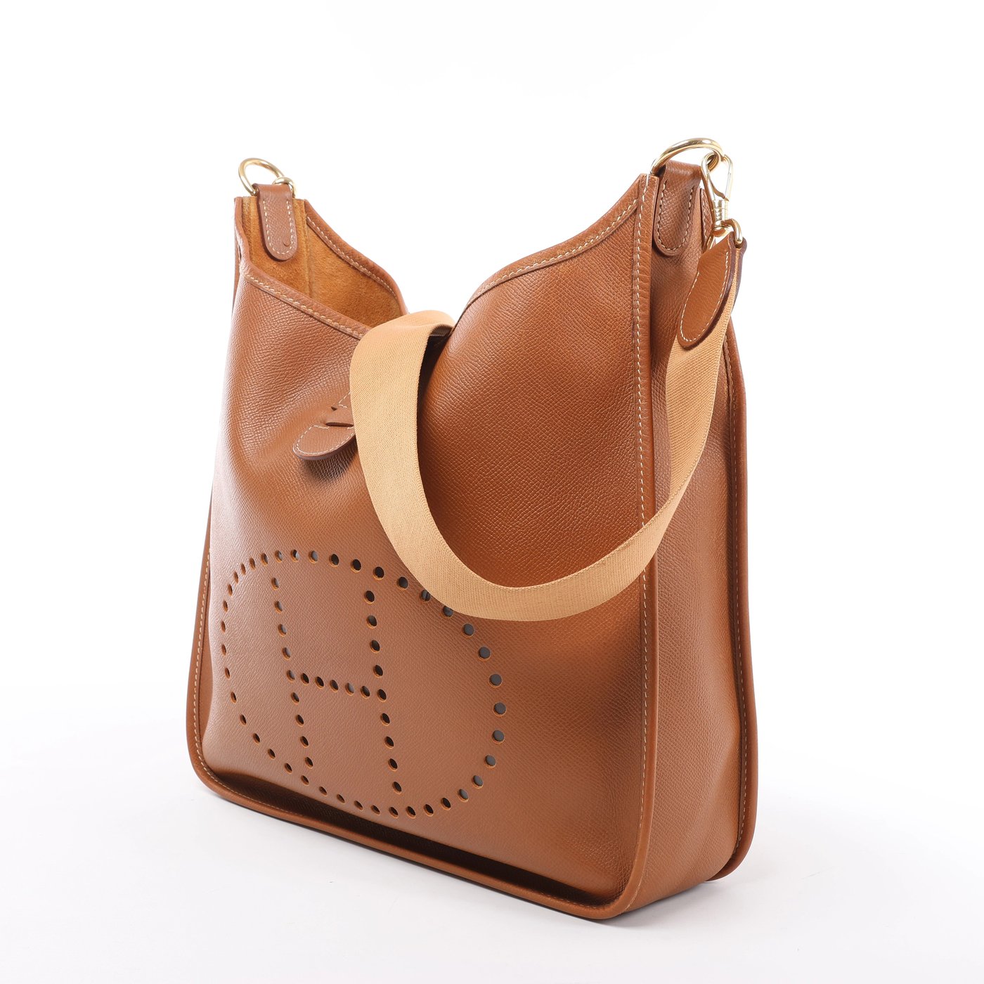 Hermès Evelyn I 33 GM Cushbell Leather Shoulder Bag in Brown ○Y:1995