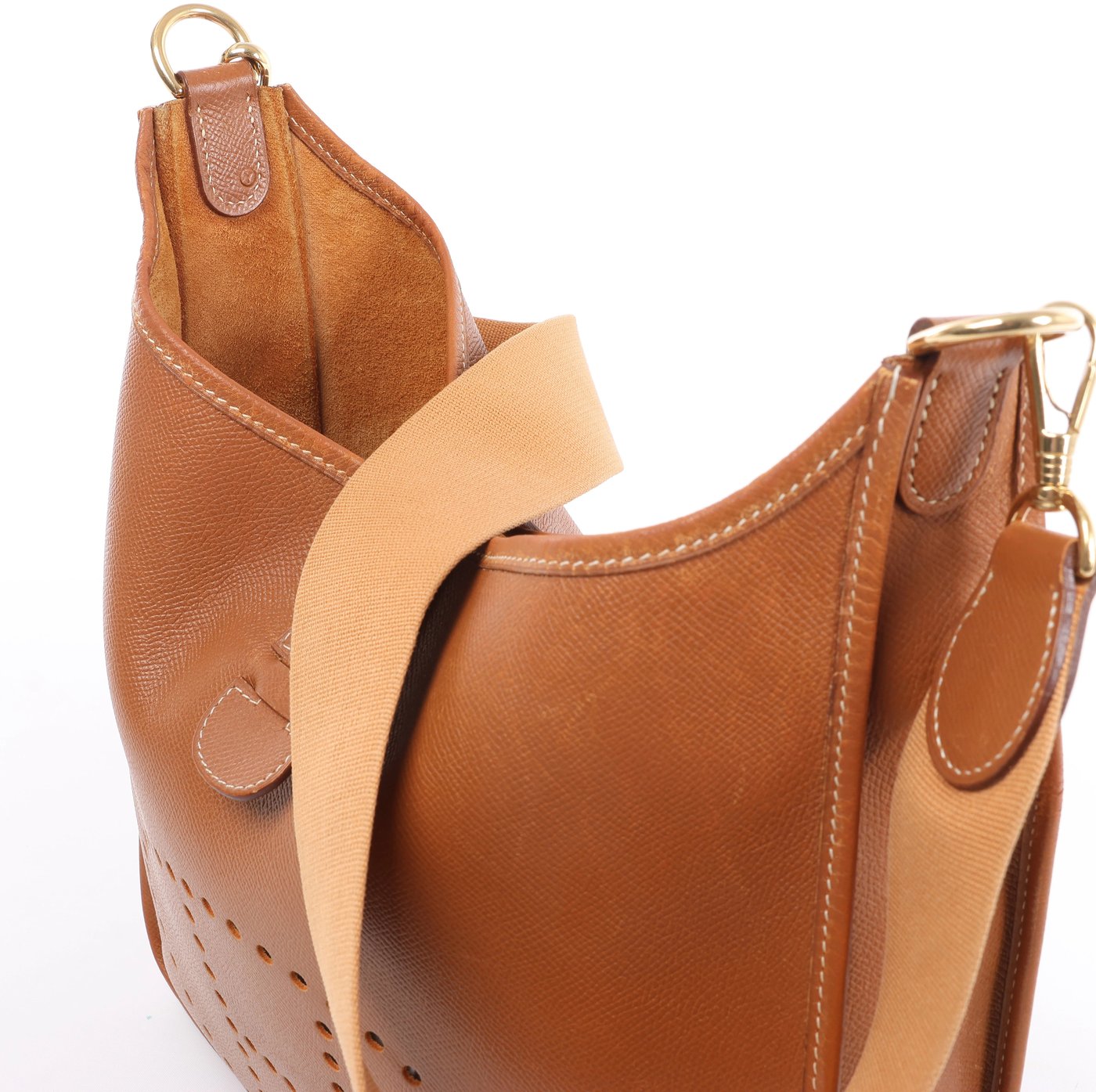 Hermès Evelyn I 33 GM Cushbell Leather Shoulder Bag in Brown ○Y:1995