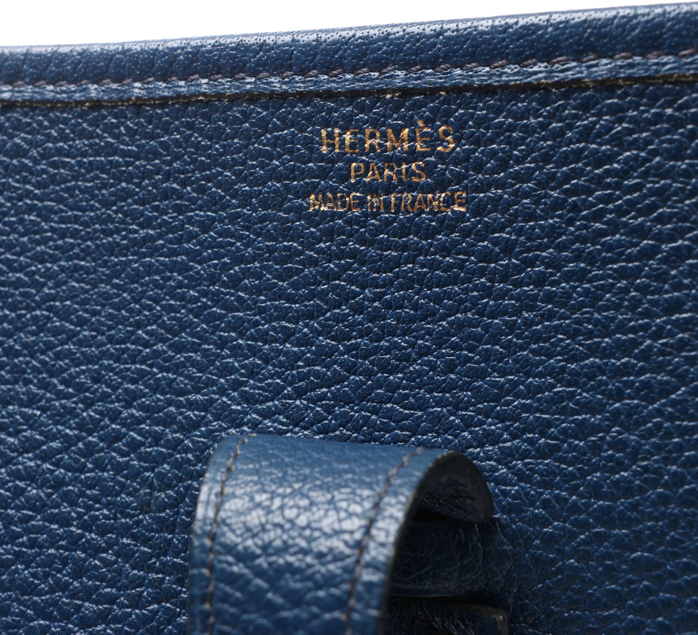 Hermès Evelyn I 33 GM Shoulder Bag in Fjord Blue □C: 1999