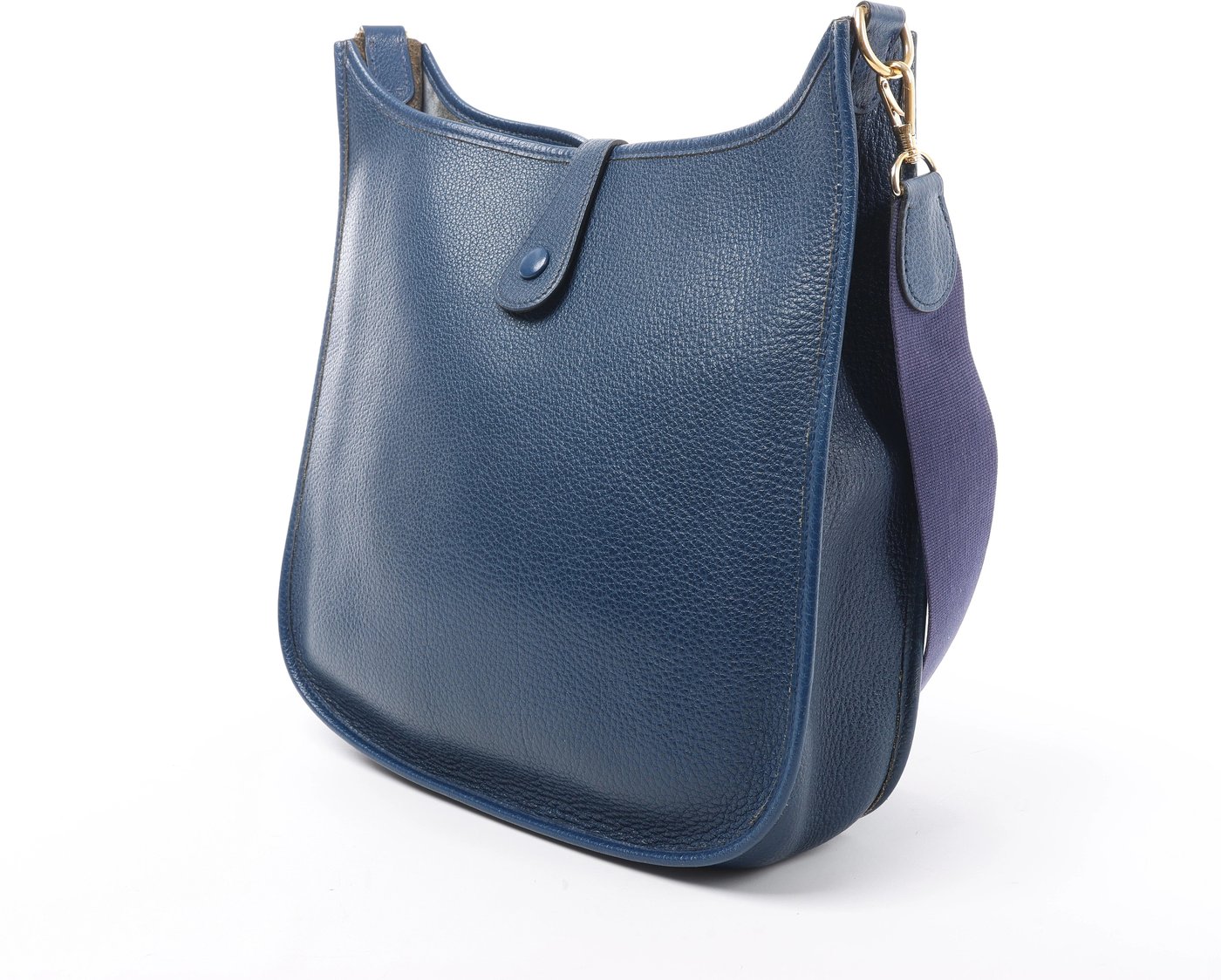 Hermès Evelyn I 33 GM Shoulder Bag in Fjord Blue □C: 1999