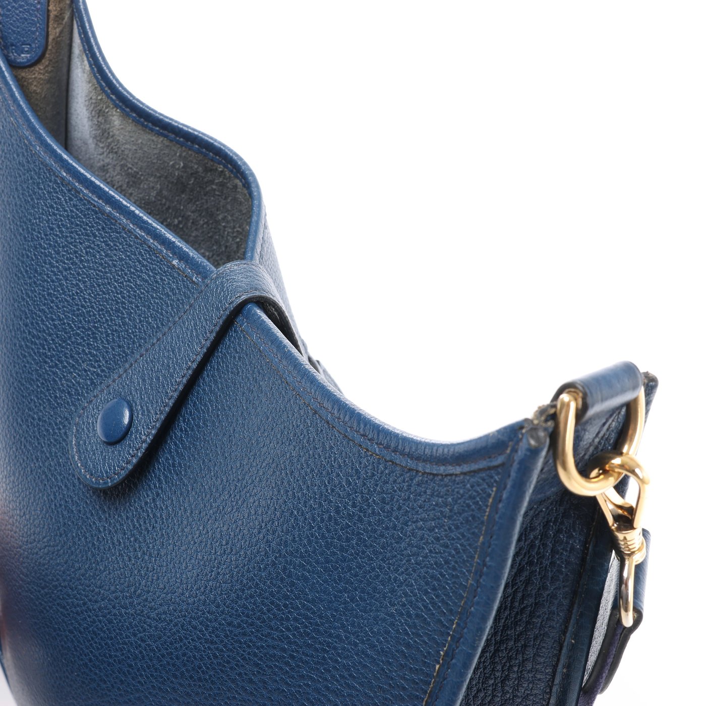 Hermès Evelyn I 33 GM Shoulder Bag in Fjord Blue □C: 1999