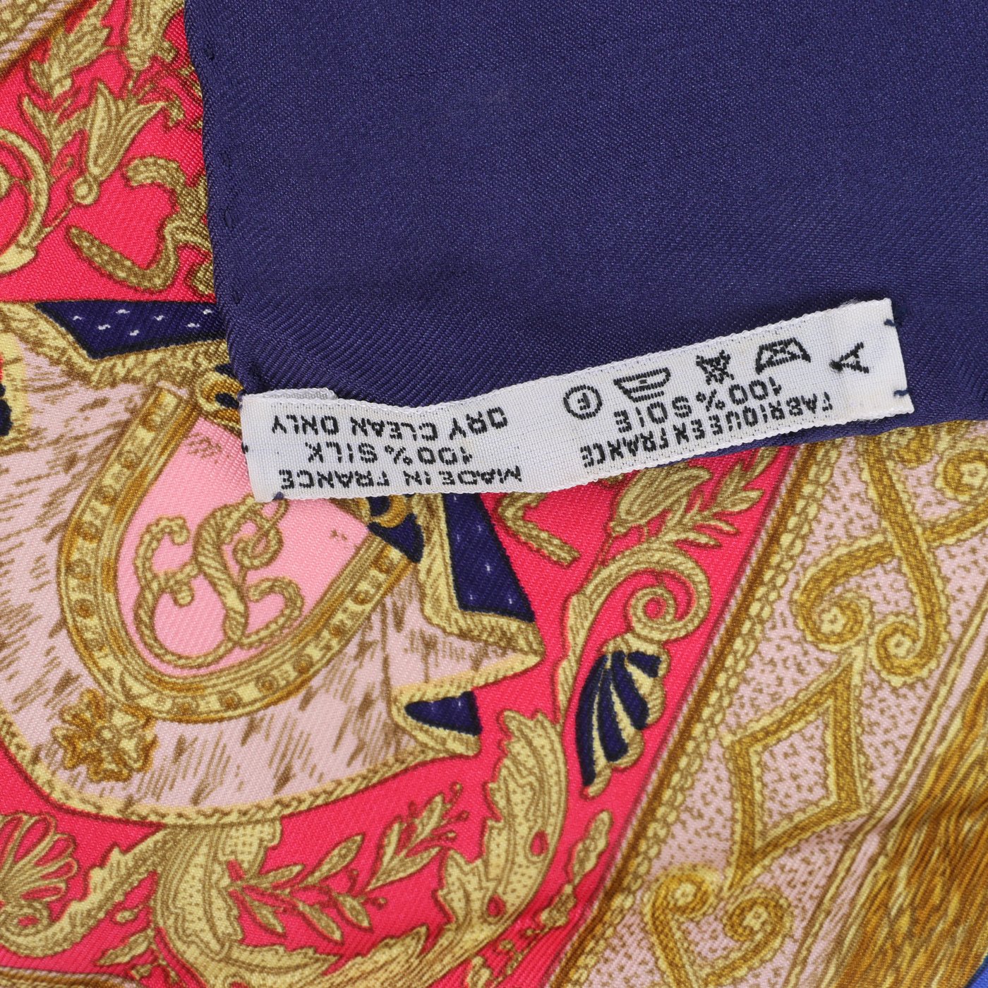 Hermès Carré 90 "Poste et Cavalerie" Silk handkerchief in Navy Blue