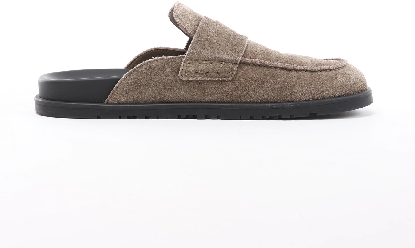 Hermès Suede Mule 44.5 Men's Khaki Go 231745Z