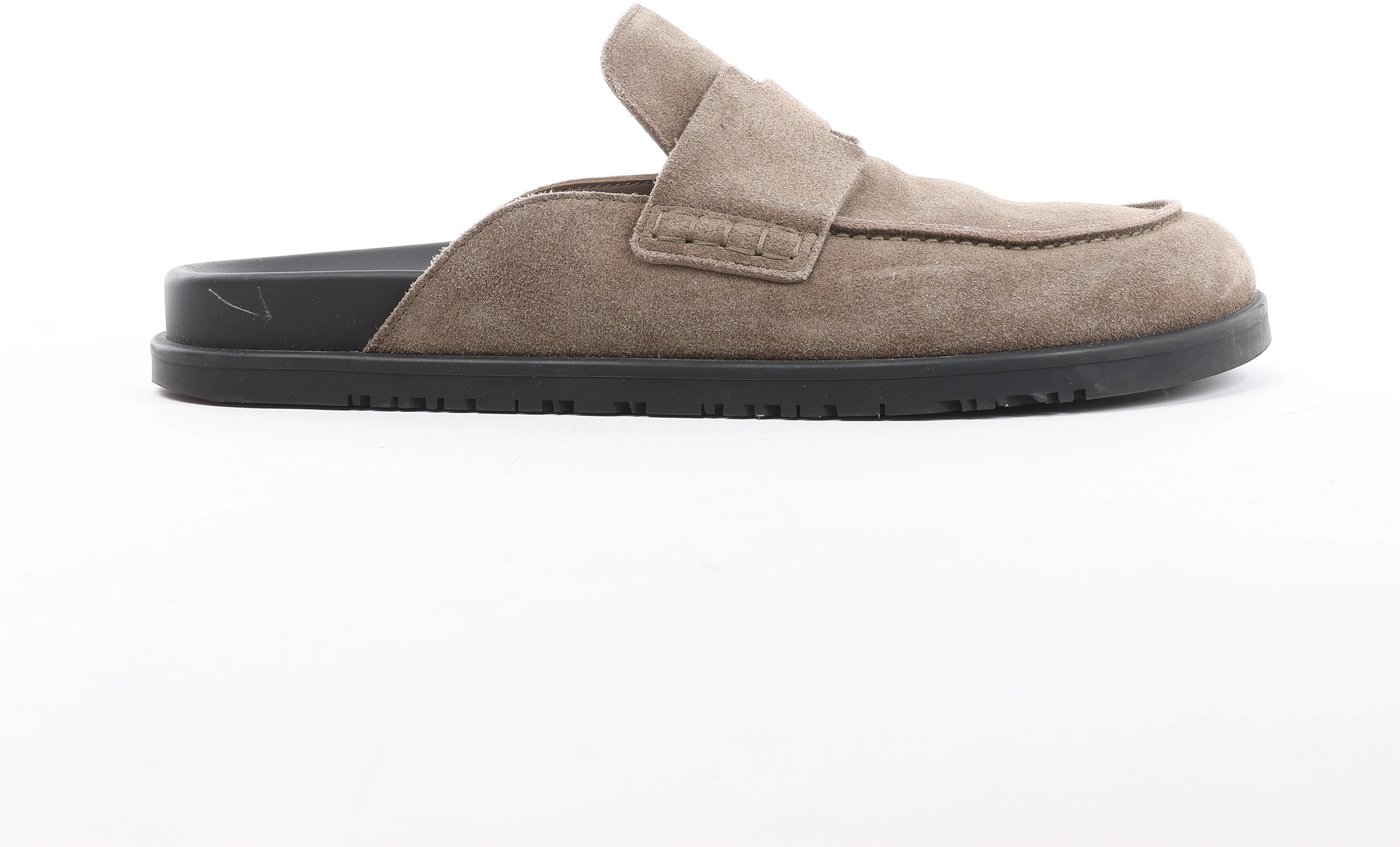Hermès Suede Mule 44.5 Men's Khaki Go 231745Z