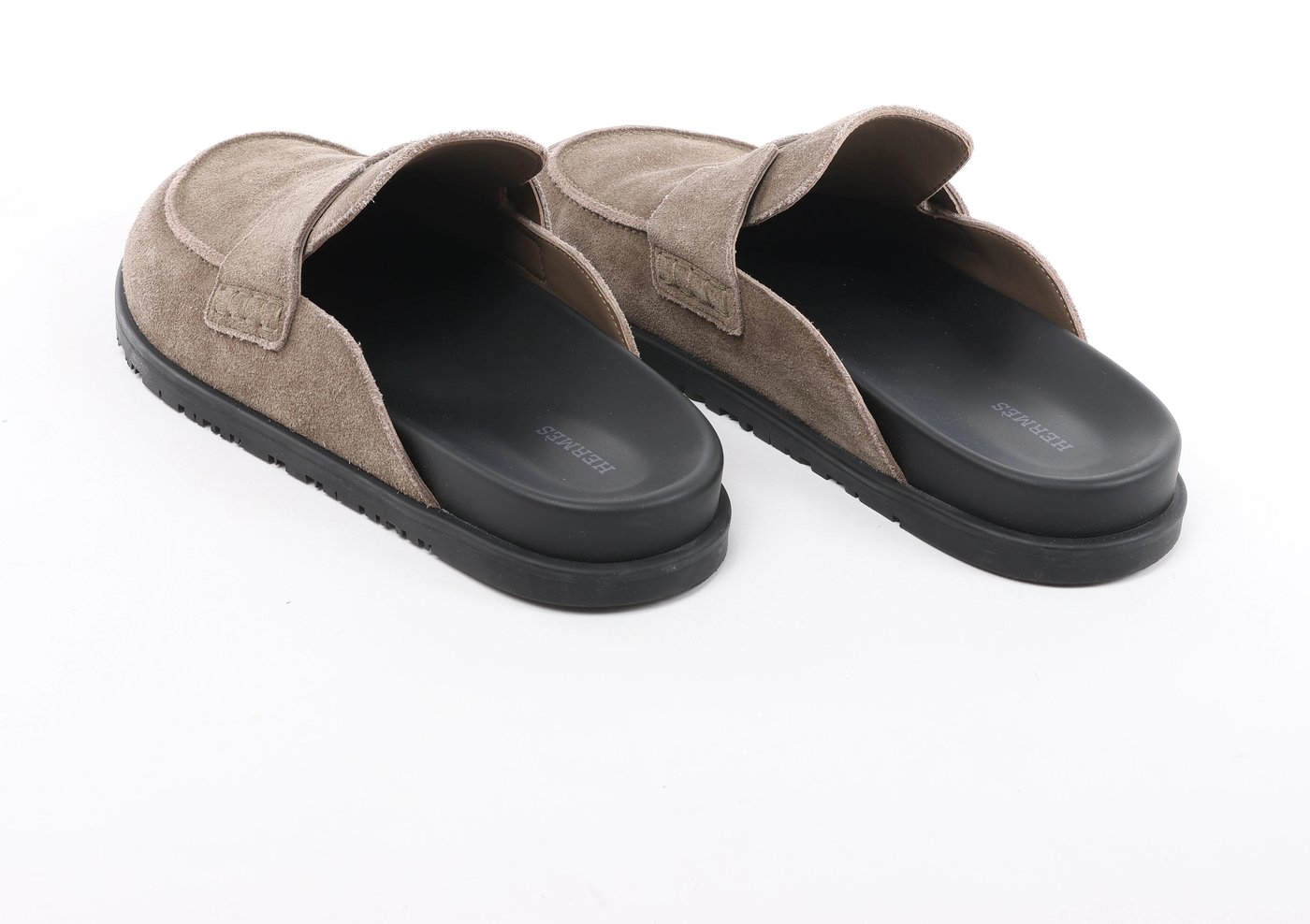 Hermès Suede Mule 44.5 Men's Khaki Go 231745Z