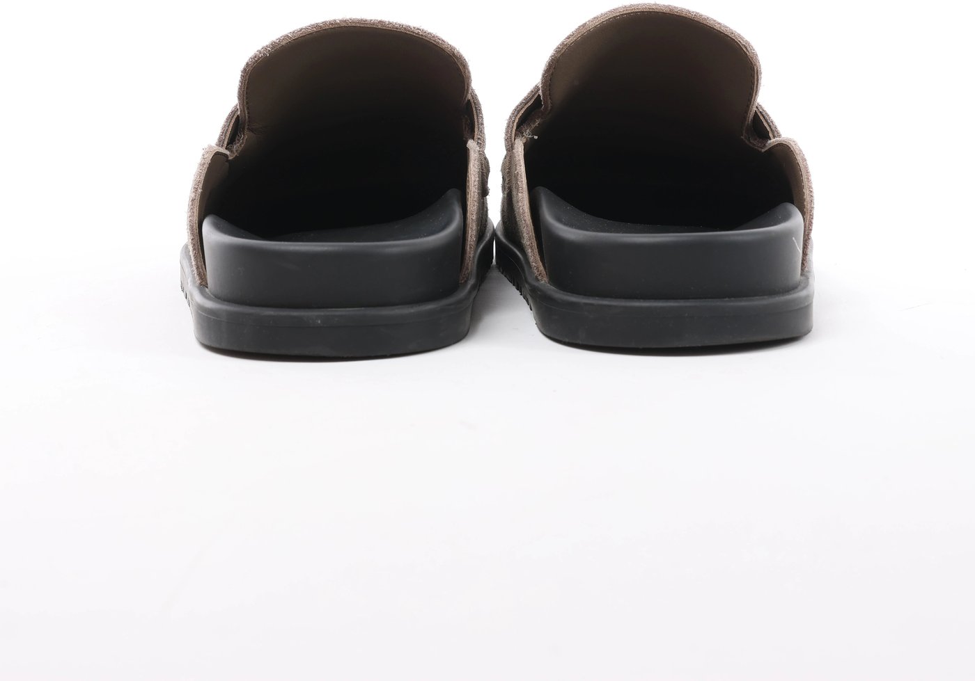 Hermès Suede Mule 44.5 Men's Khaki Go 231745Z
