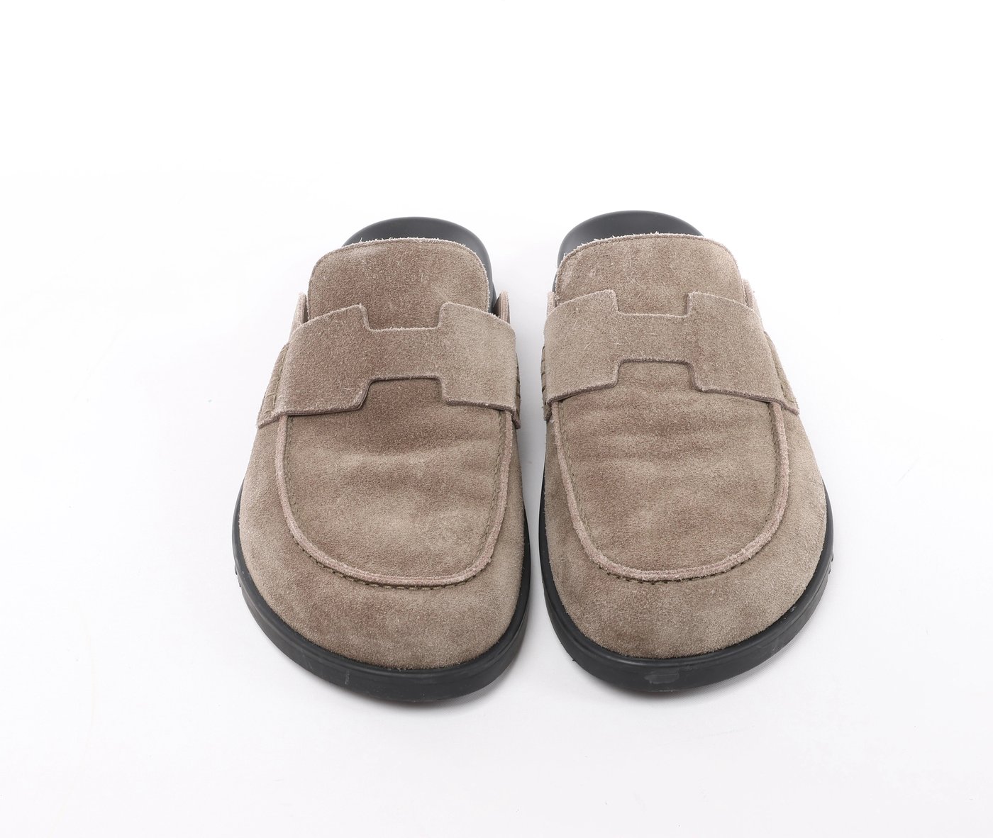 Hermès Suede Mule 44.5 Men's Khaki Go 231745Z