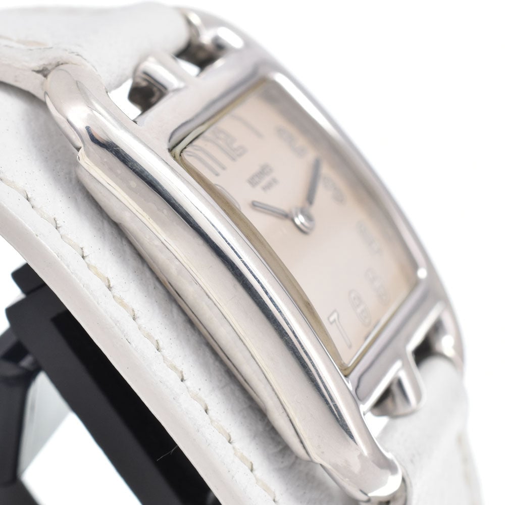 Hermes Cape Cod Quartz Stainless Steel and Leather 23