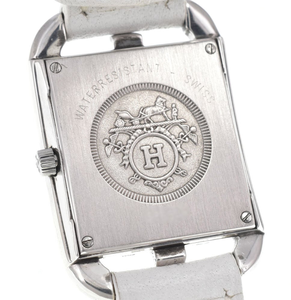 Hermes Cape Cod Quartz Stainless Steel and Leather 23