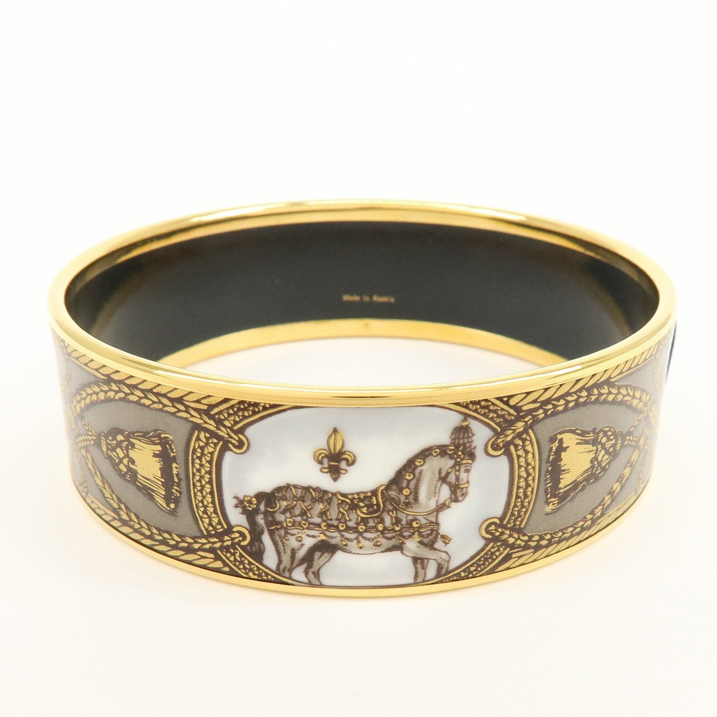 Hermes Bangle Printed Enamel Wide
