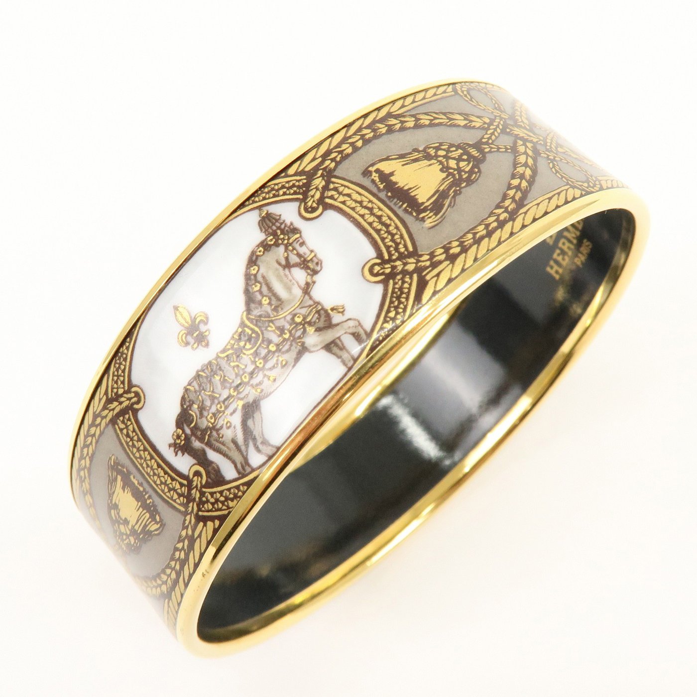 Hermes Bangle Printed Enamel Wide