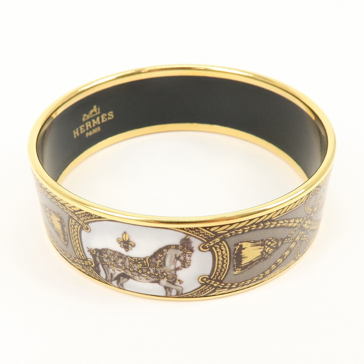 Hermes Bangle Printed Enamel Wide