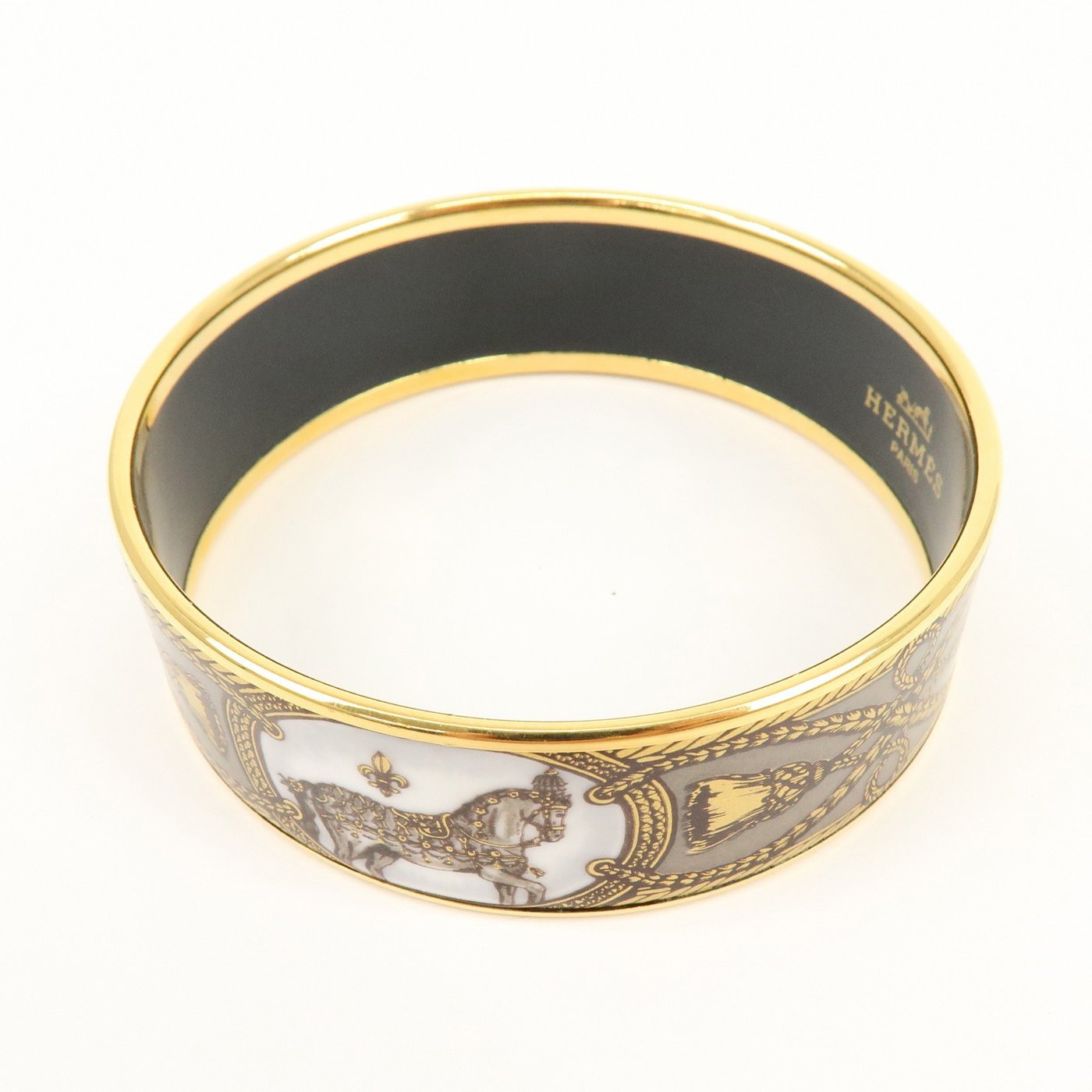 Hermes Bangle Printed Enamel Wide