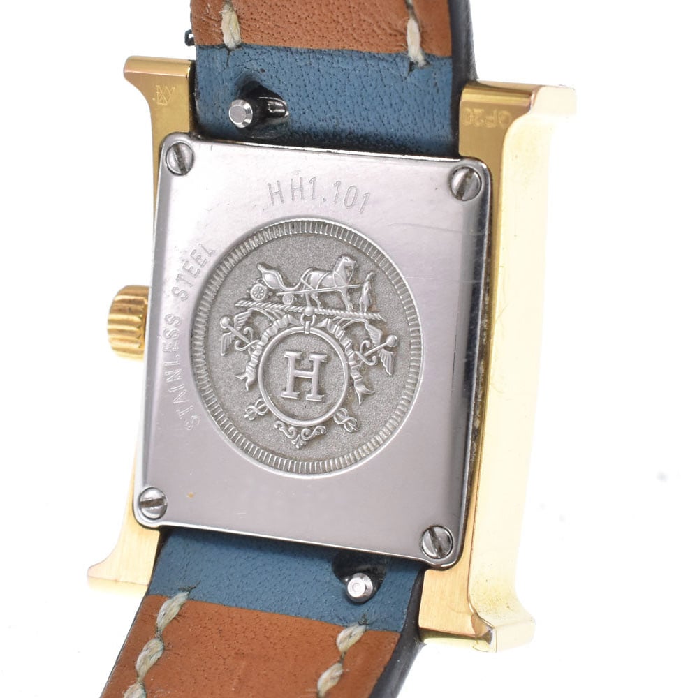 Hermes Heure H Quartz Stainless Steel and Leather 17
