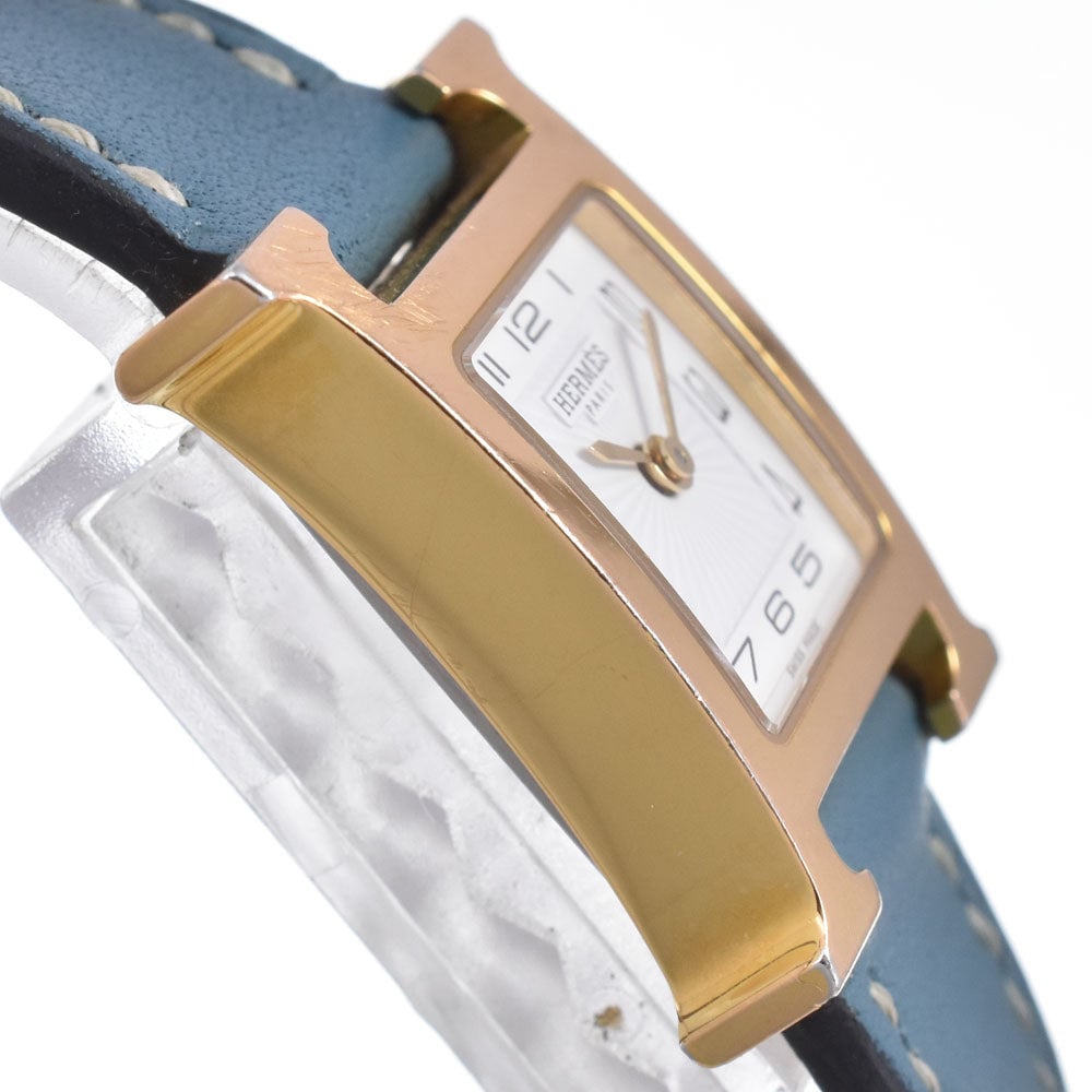 Hermes Heure H Quartz Stainless Steel and Leather 17