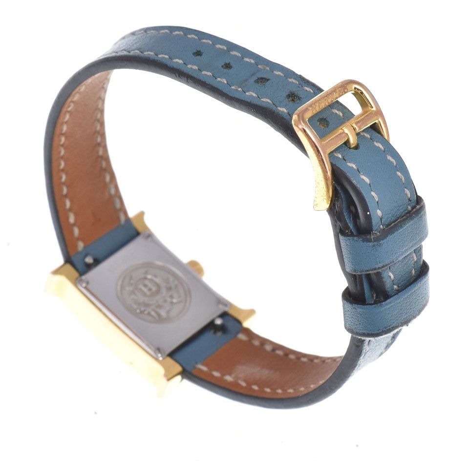 Hermes Heure H Quartz Stainless Steel and Leather 17