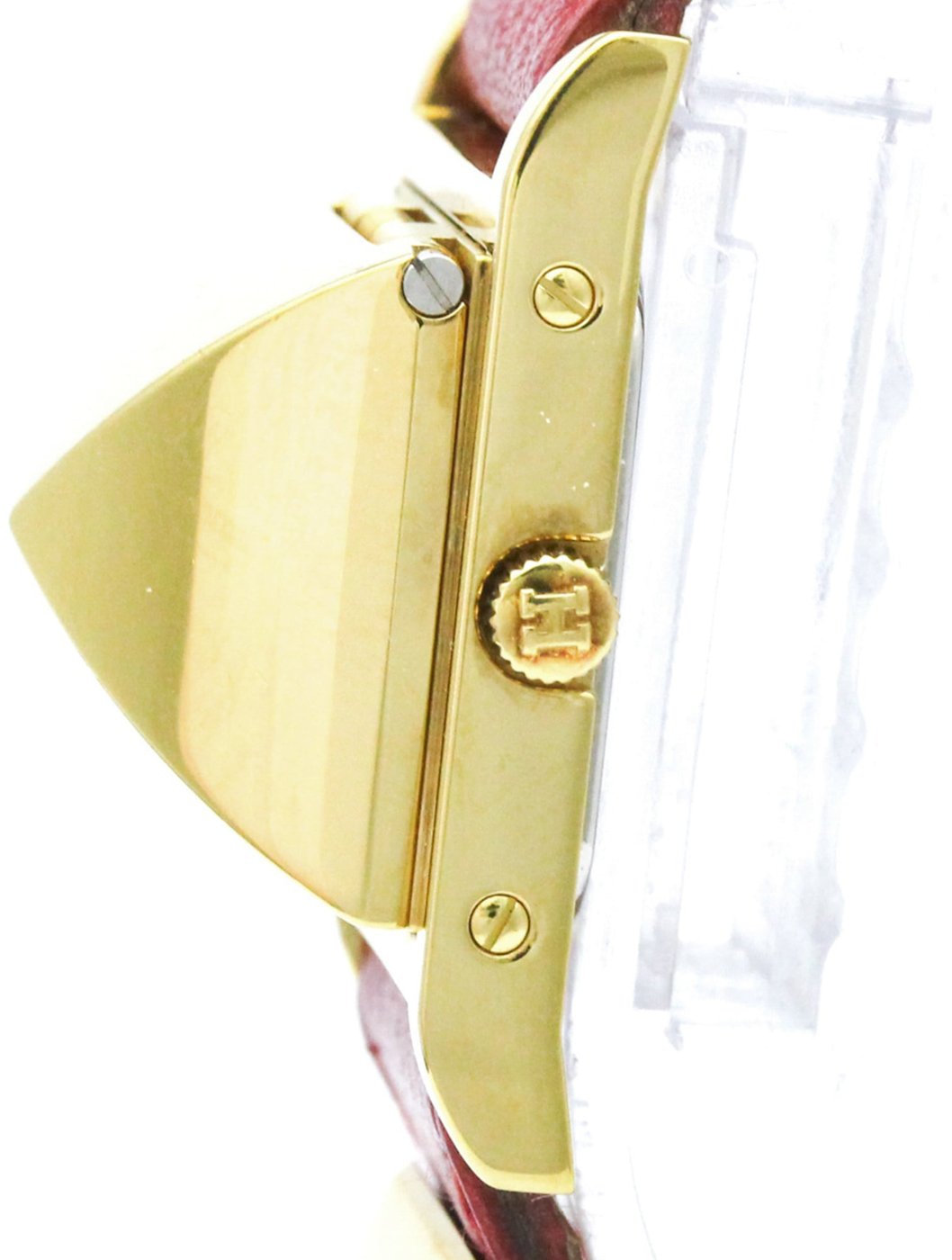 Hermes Medor Quartz Plated Metal and Leather 23