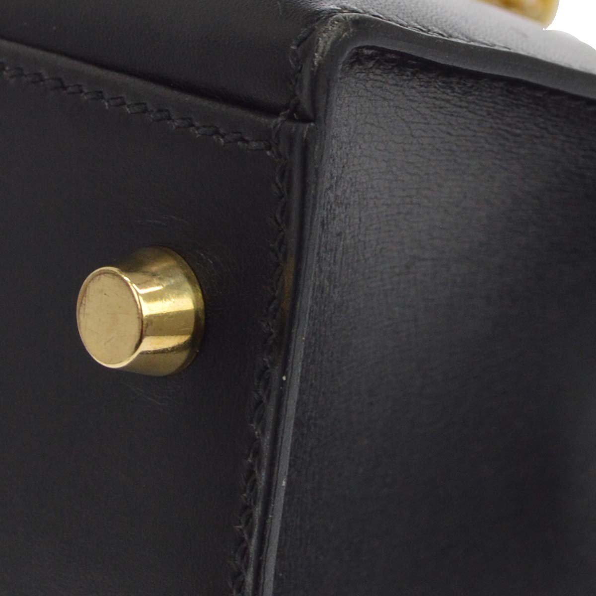 Hermes Kelly Black Box Calf with Gold Hardware 32