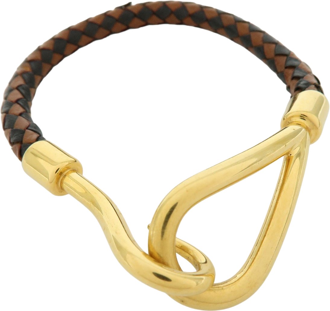 Hermes Jumbo Hook Braided Leather and Metal