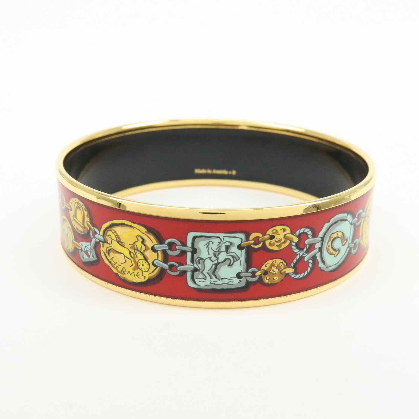 Hermes Bangle Printed Enamel Wide