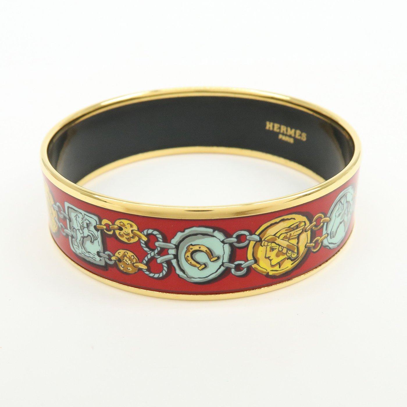 Hermes Bangle Printed Enamel Wide