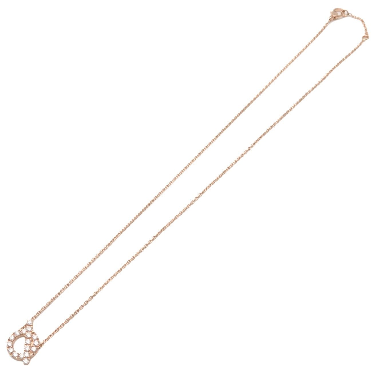 Hermes Finesse Pendant 18K Rose Gold and Diamonds