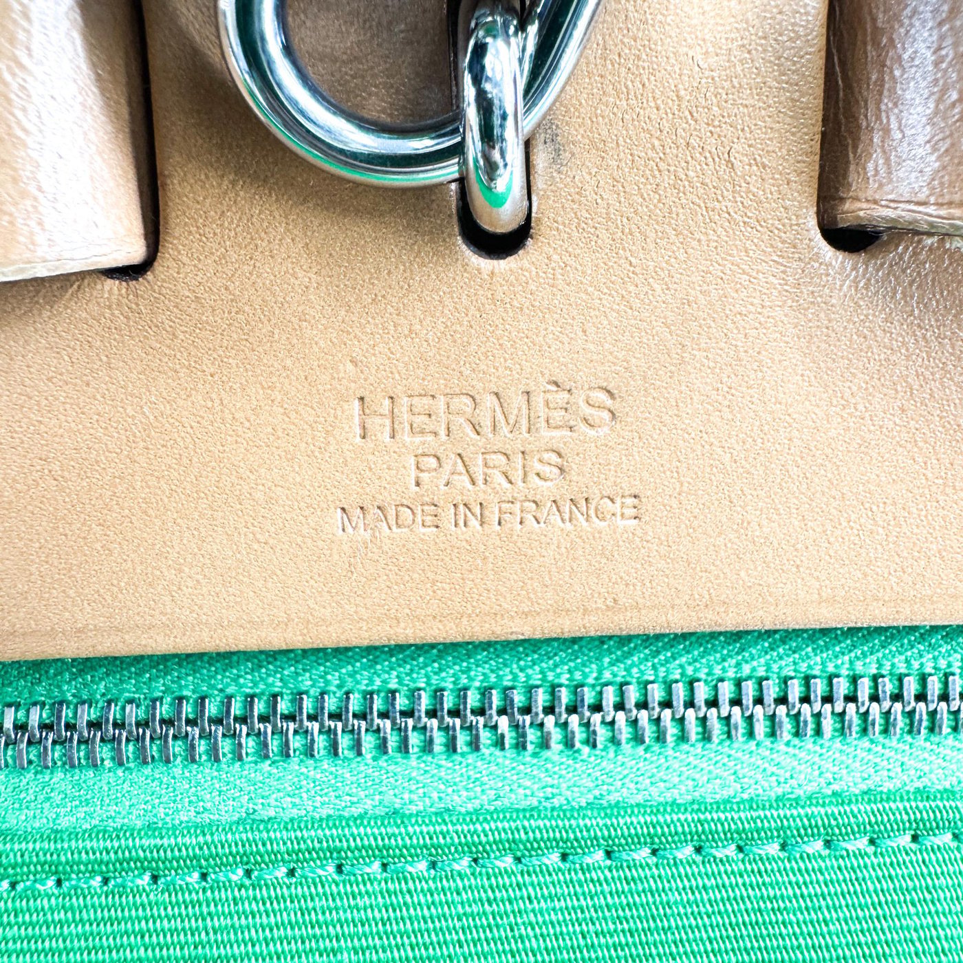 Hermes Herbag Toile and Leather PM