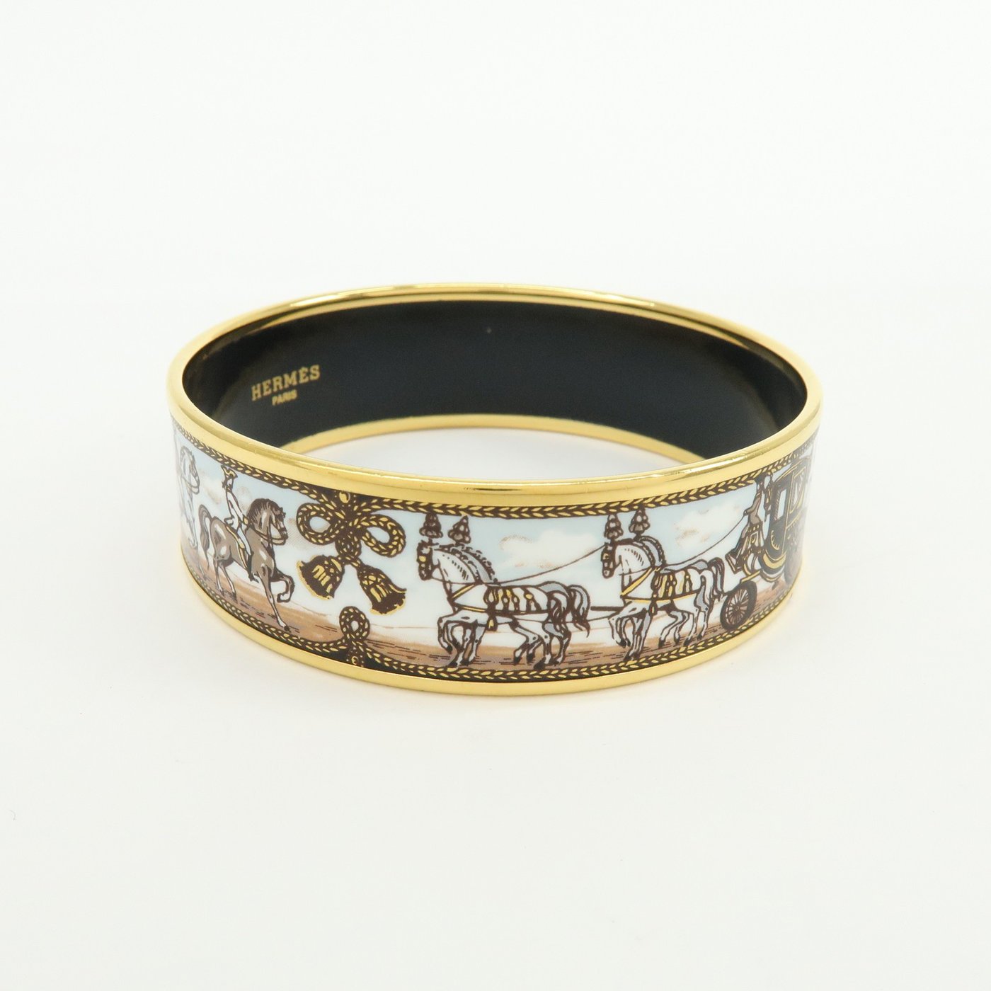 Hermes Caleche Bangle Enamel Wide