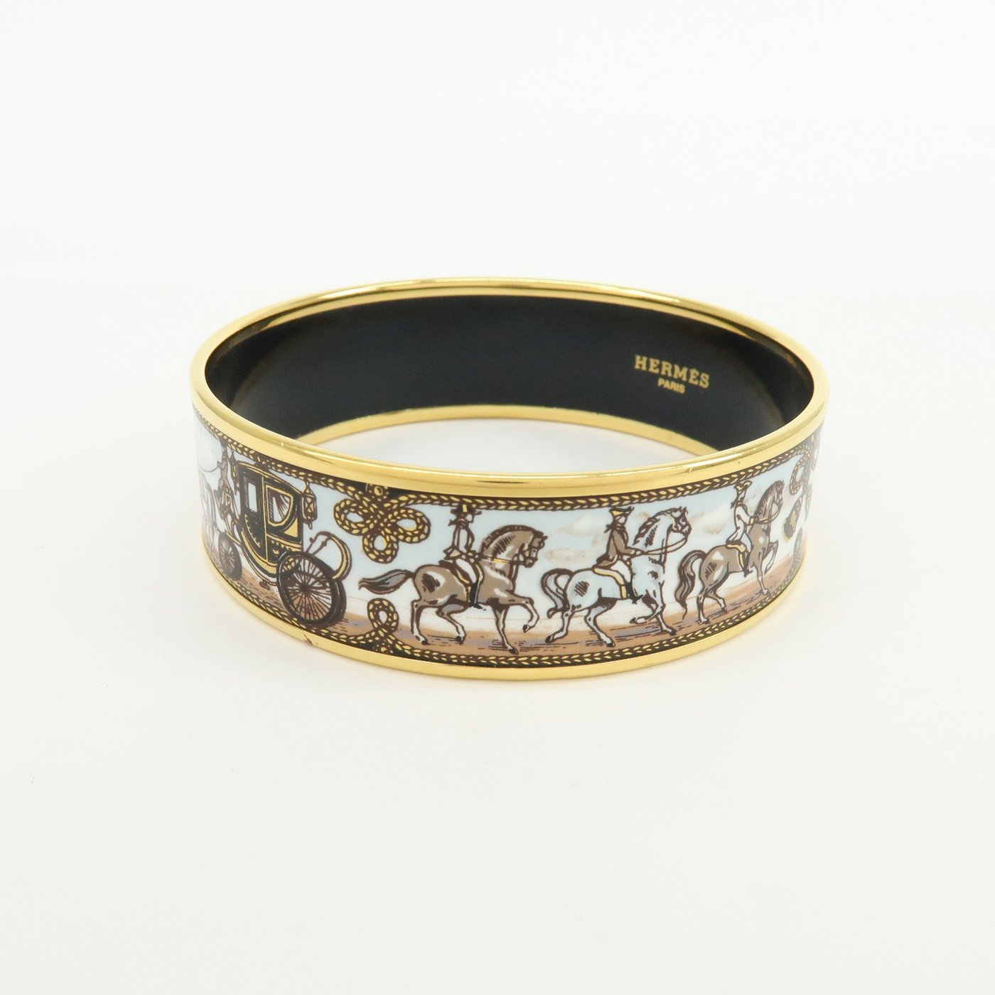 Hermes Caleche Bangle Enamel Wide