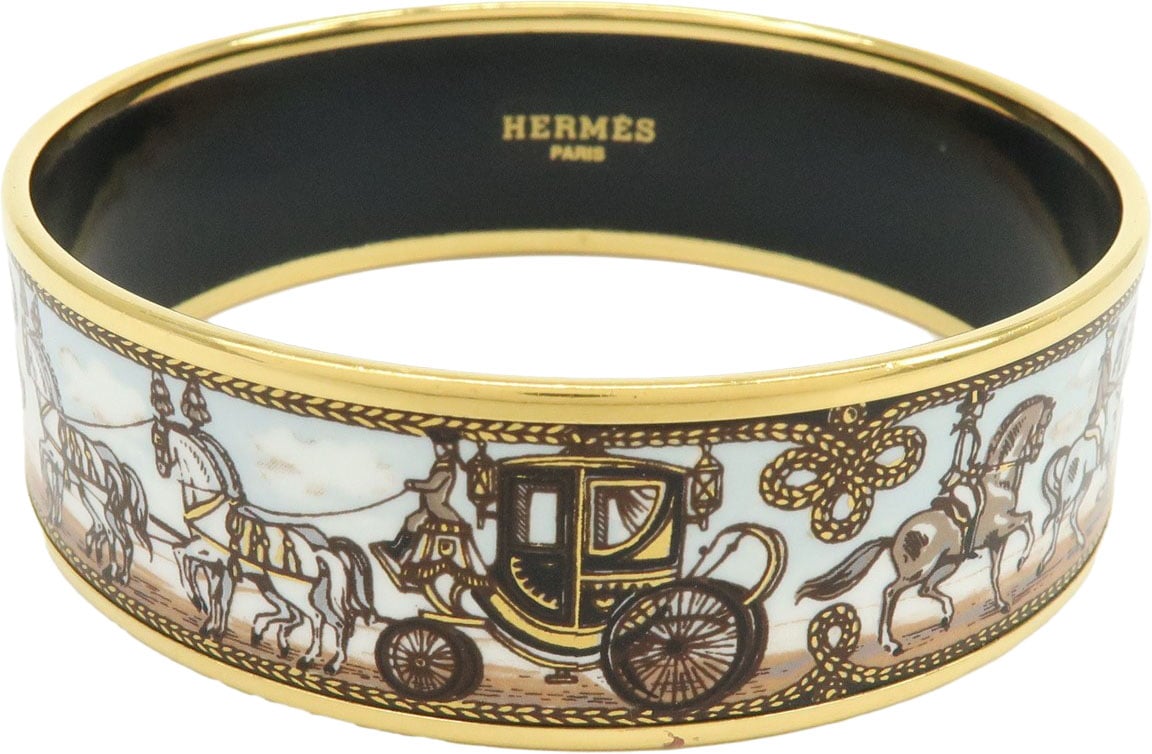 Hermes Caleche Bangle Enamel Wide